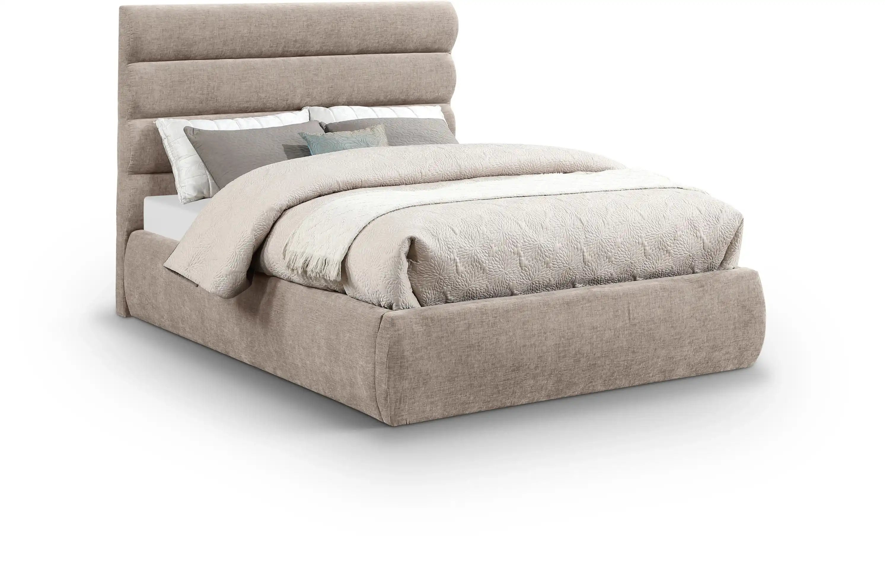 Adam - Chenille Fabric Bed With 52" Headboard - Best Buy Furniture