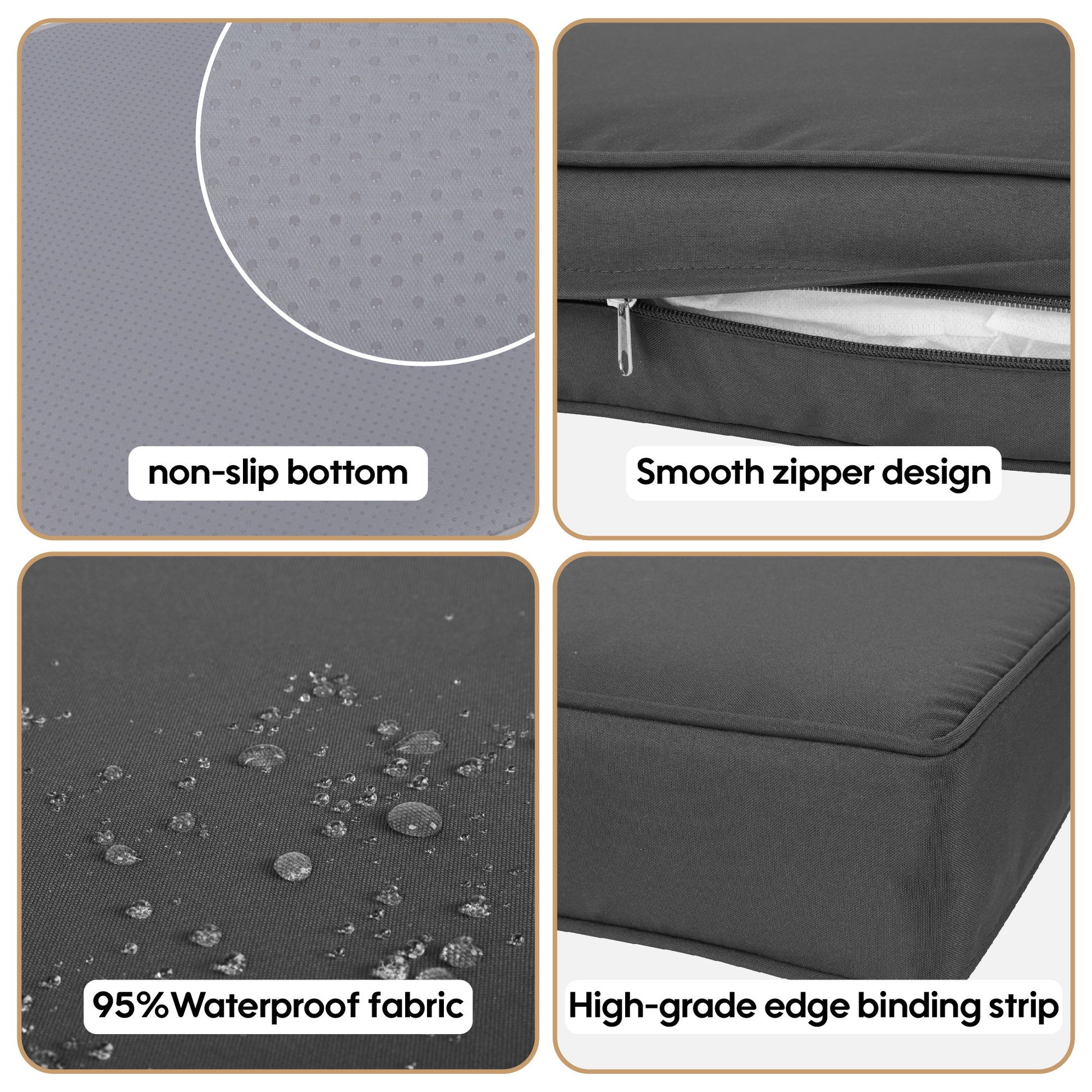 Cushion Covers For 7 Piece Wicker Sectional Sofa, 14 Pack Seat And Back Slipcovers With Zipper - Best Buy Furniture