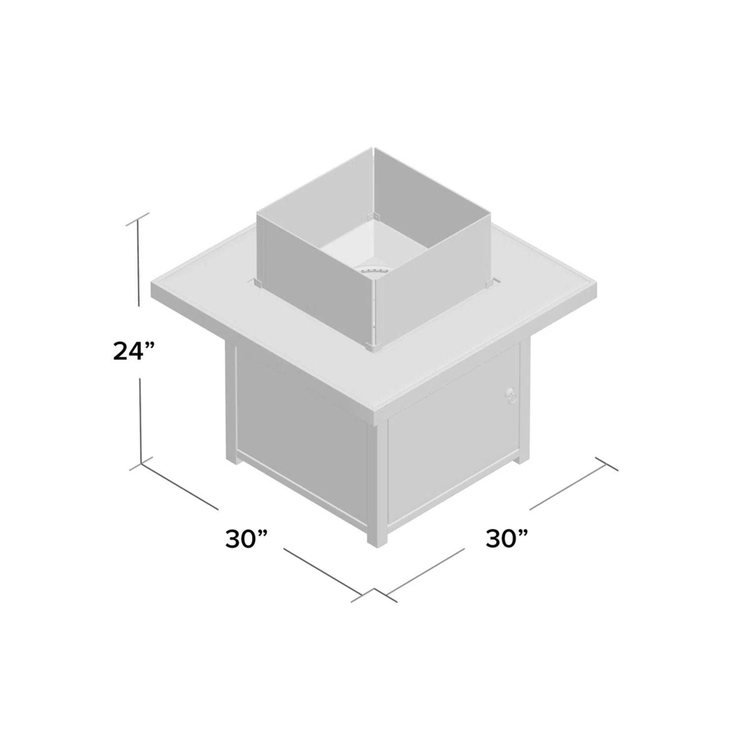 Reinforced - Propane Fire Pit Table - Black / Gray - Best Buy Furniture