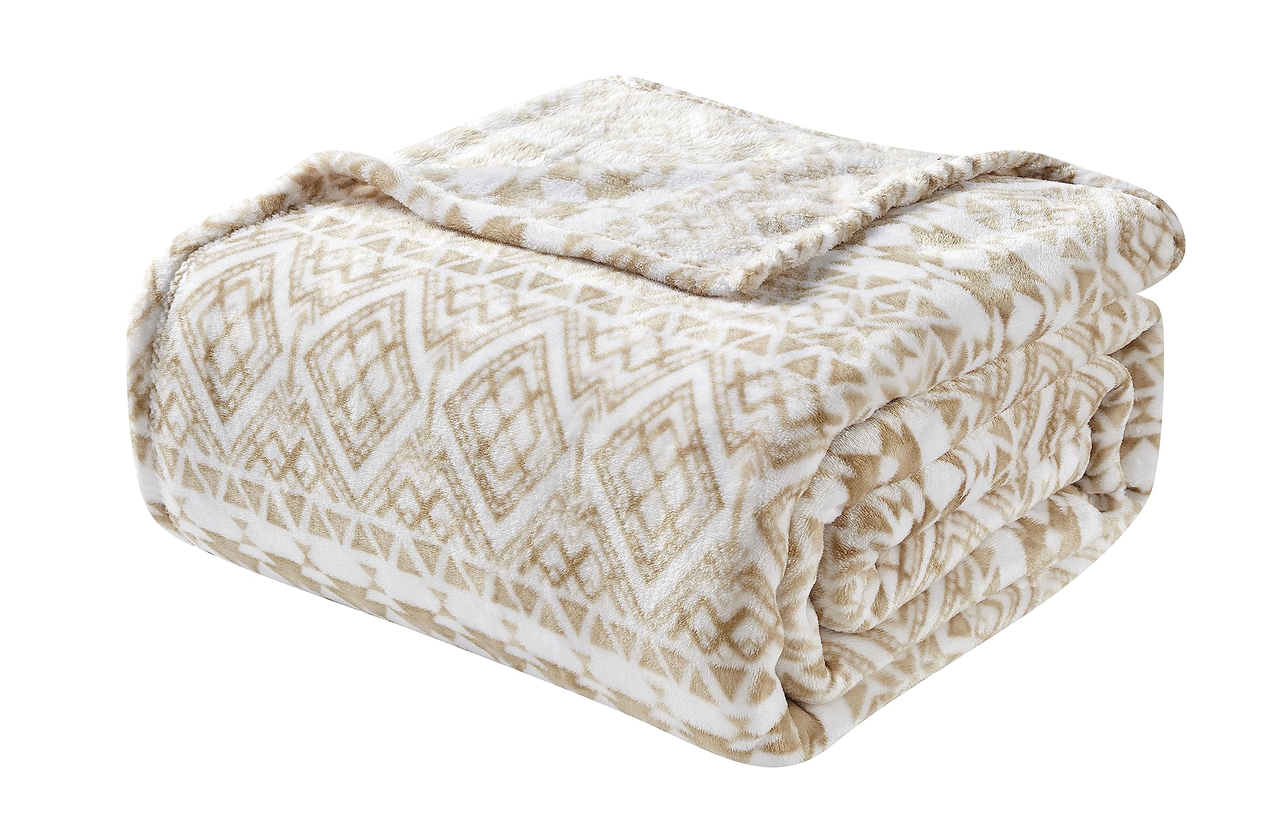 Faith, Hope, Love Home Decor Microplush Blanket Beige Aztec - Best Buy Furniture