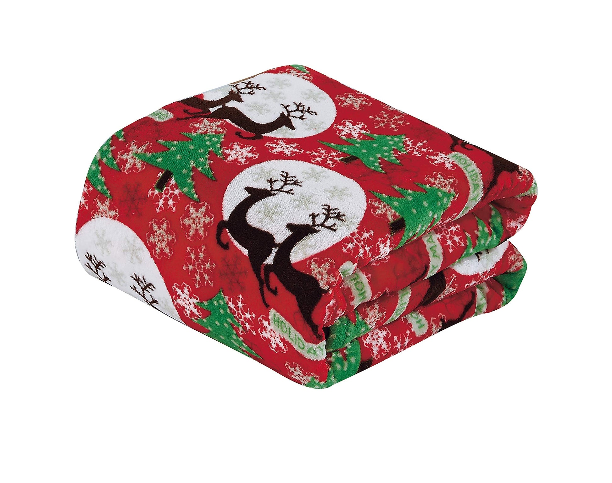Decor&More Festive Holiday Microplush Throw Blanket (50" x 60") - Holiday Magic - Best Buy Furniture
