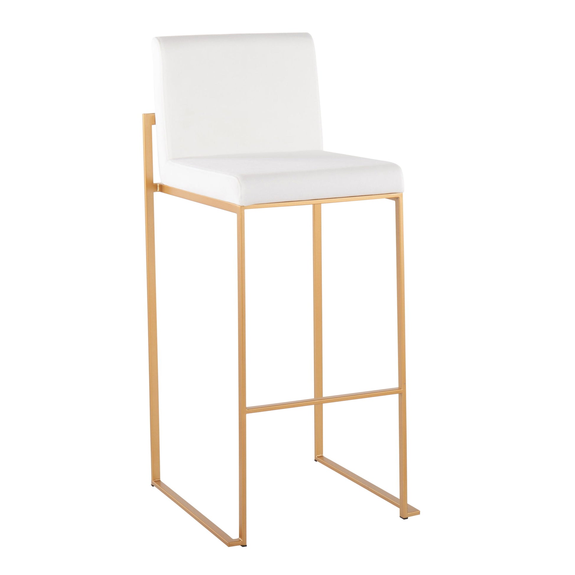 Fuji - Contemporary Design High Back Barstool (Set of 2) - Best Buy Furniture