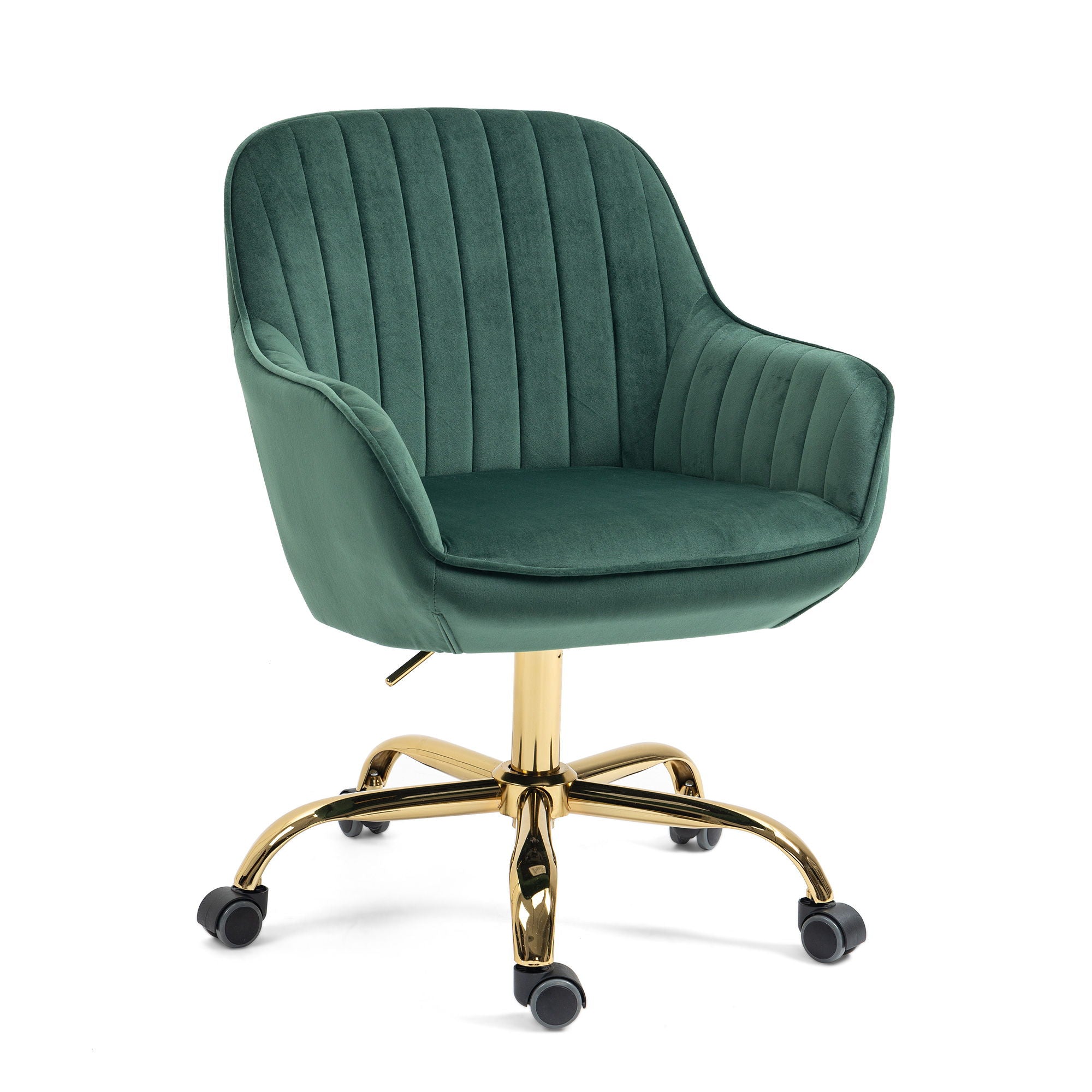 Swivel Chair With High Back, Adjustable Working Chair With Golden Base - Best Buy Furniture