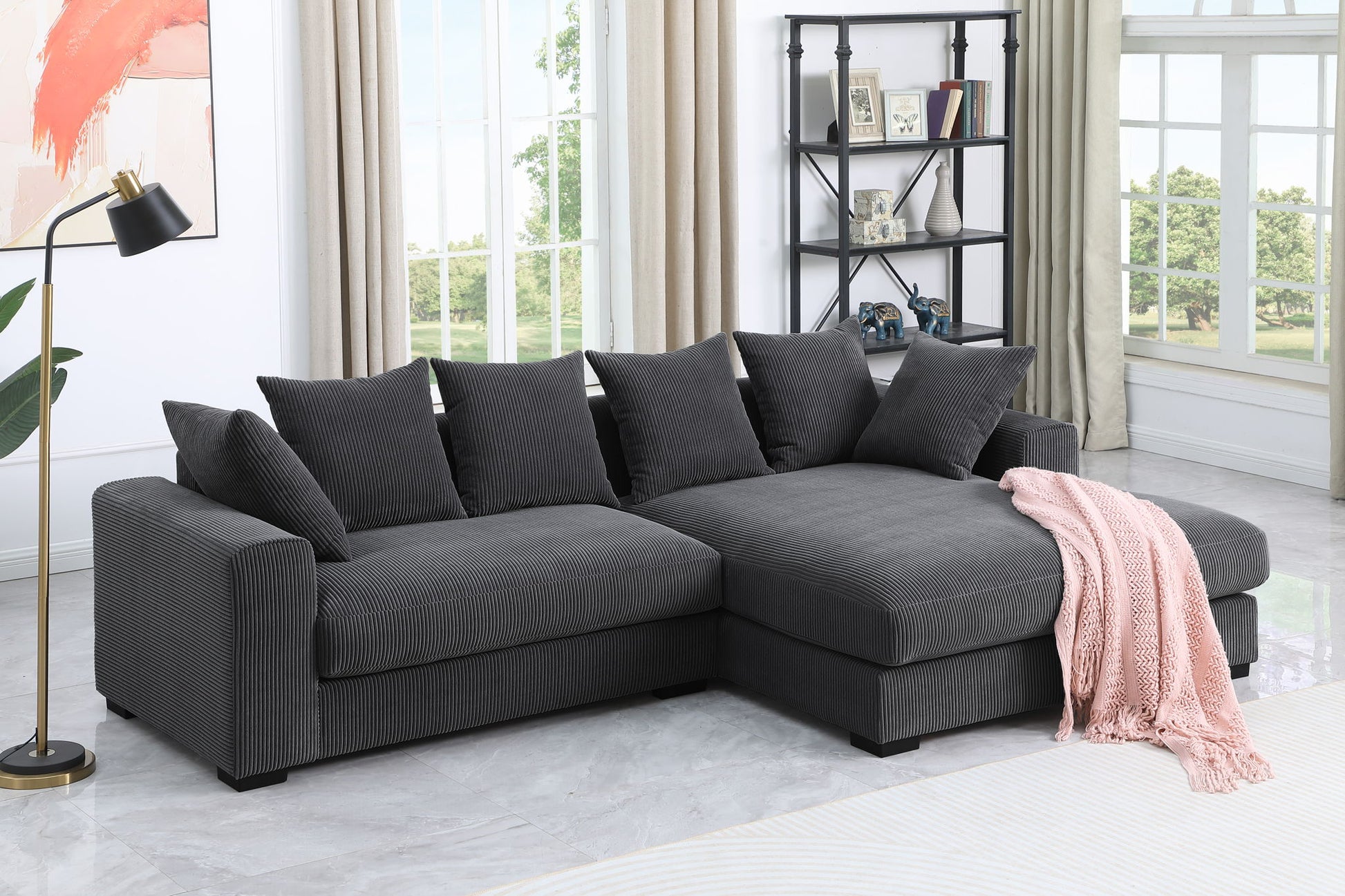 Naomi - 3 Piece Upholstered Sectional - Best Buy Furniture