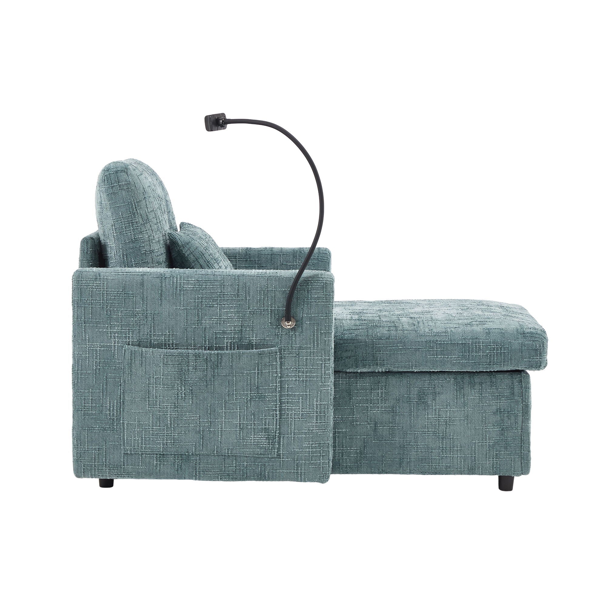 Multifunctional Chenille Recliner Sofa With Storage And Phone Bracket - Best Buy Furniture