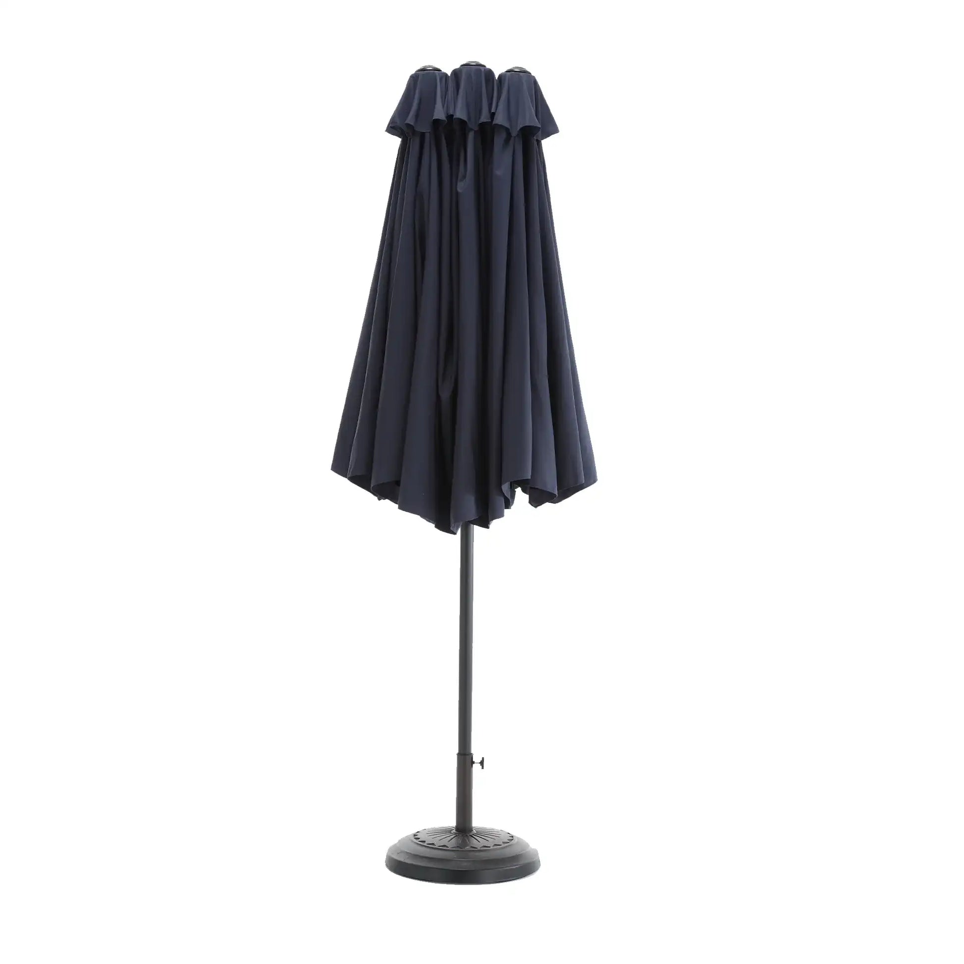 14.8 Ft Double Sided Outdoor Umbrella Rectangular Large with Crank ( Navy blue ) - Best Buy Furniture