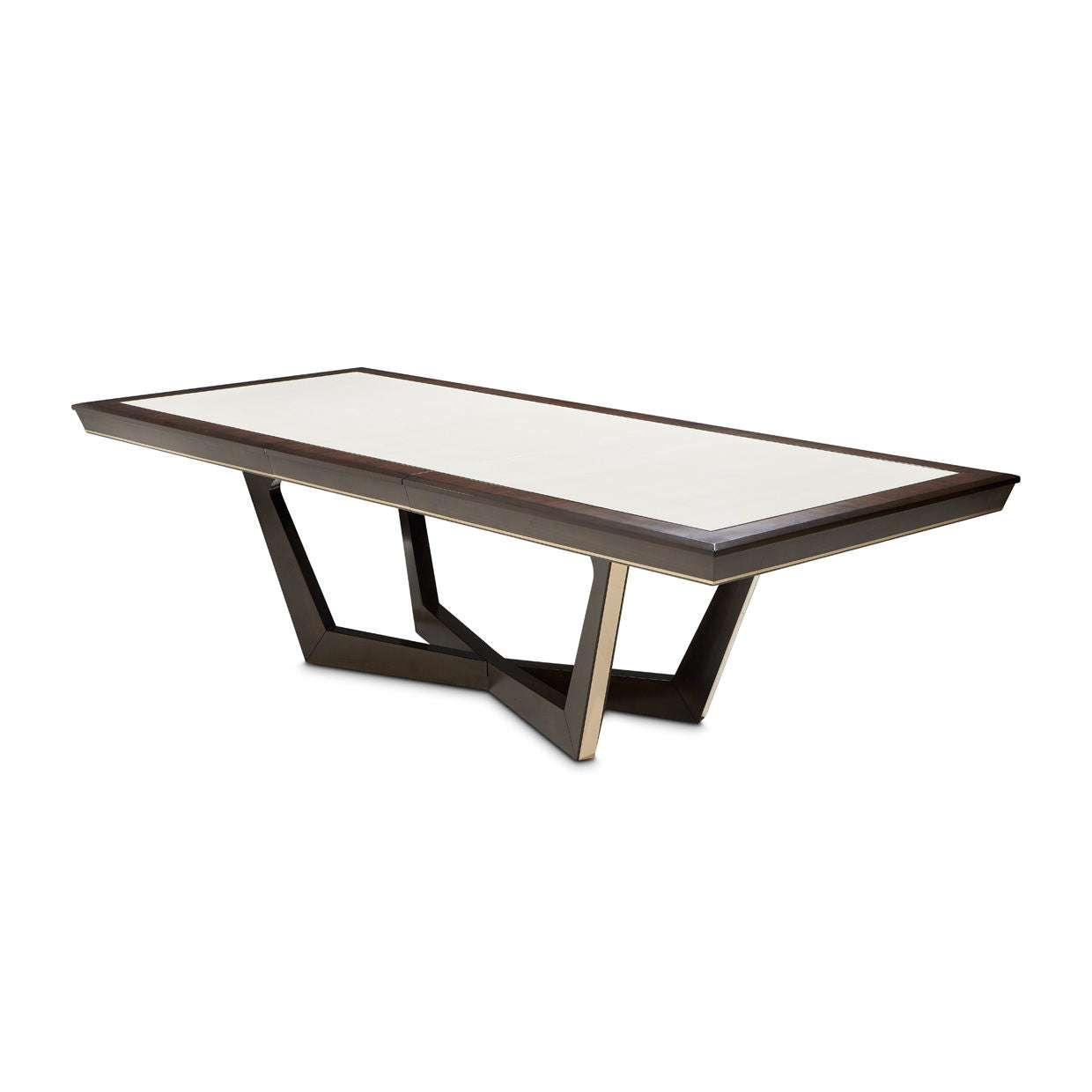 Belmont Place - Rectangular Dining Table - White / Dark Brown - Best Buy Furniture