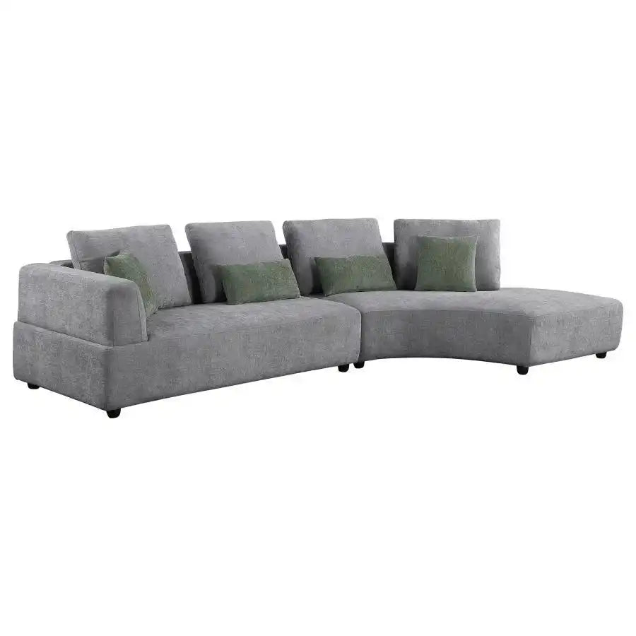 Toscano - Upholstered Sectional Sofa - Gray - Best Buy Furniture