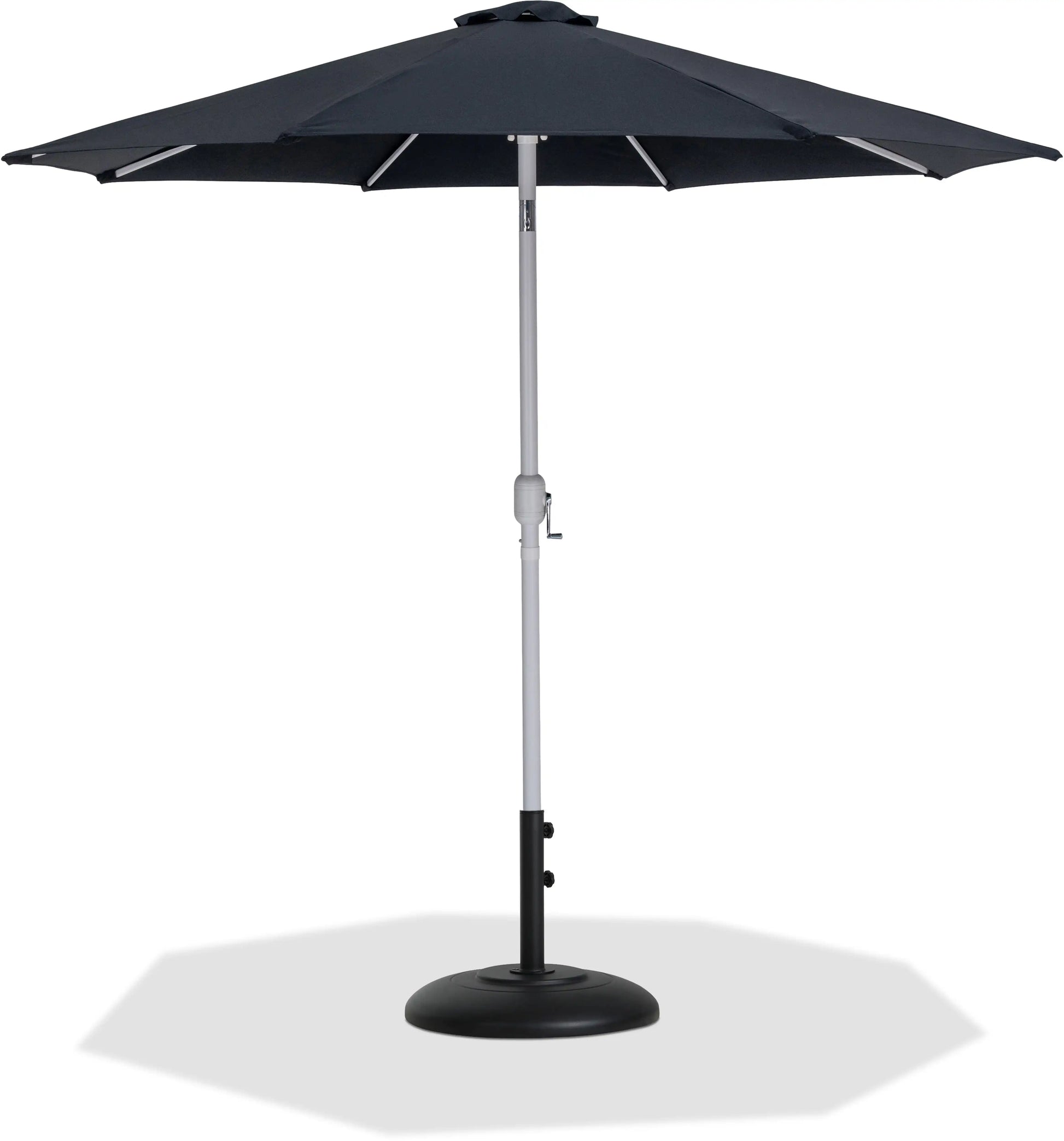 Fiji - Aluminum Patio Umbrella With Round Black And White Base - Best Buy Furniture