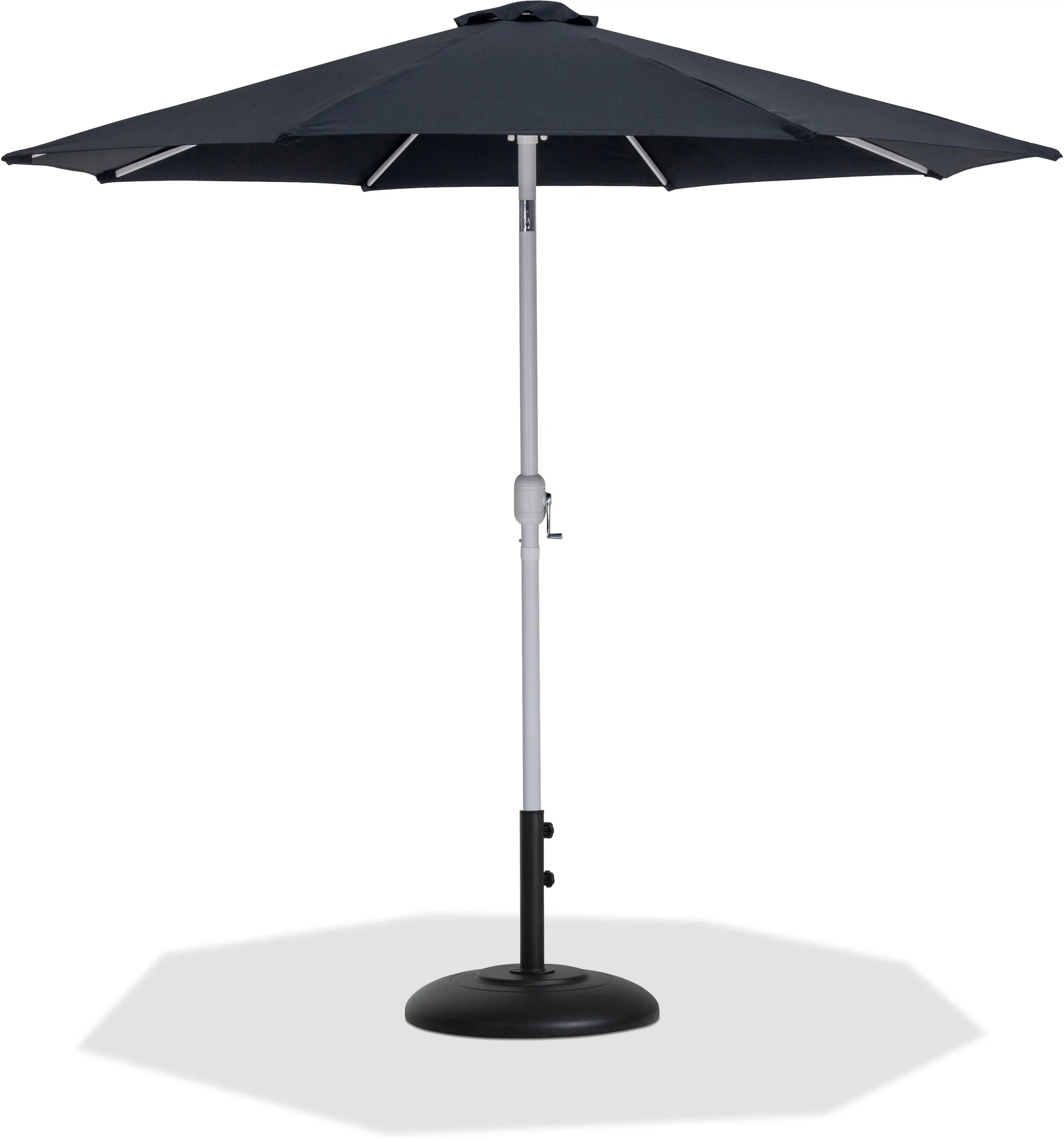 Fiji - Aluminum Patio Umbrella With Round Black And White Base - Best Buy Furniture