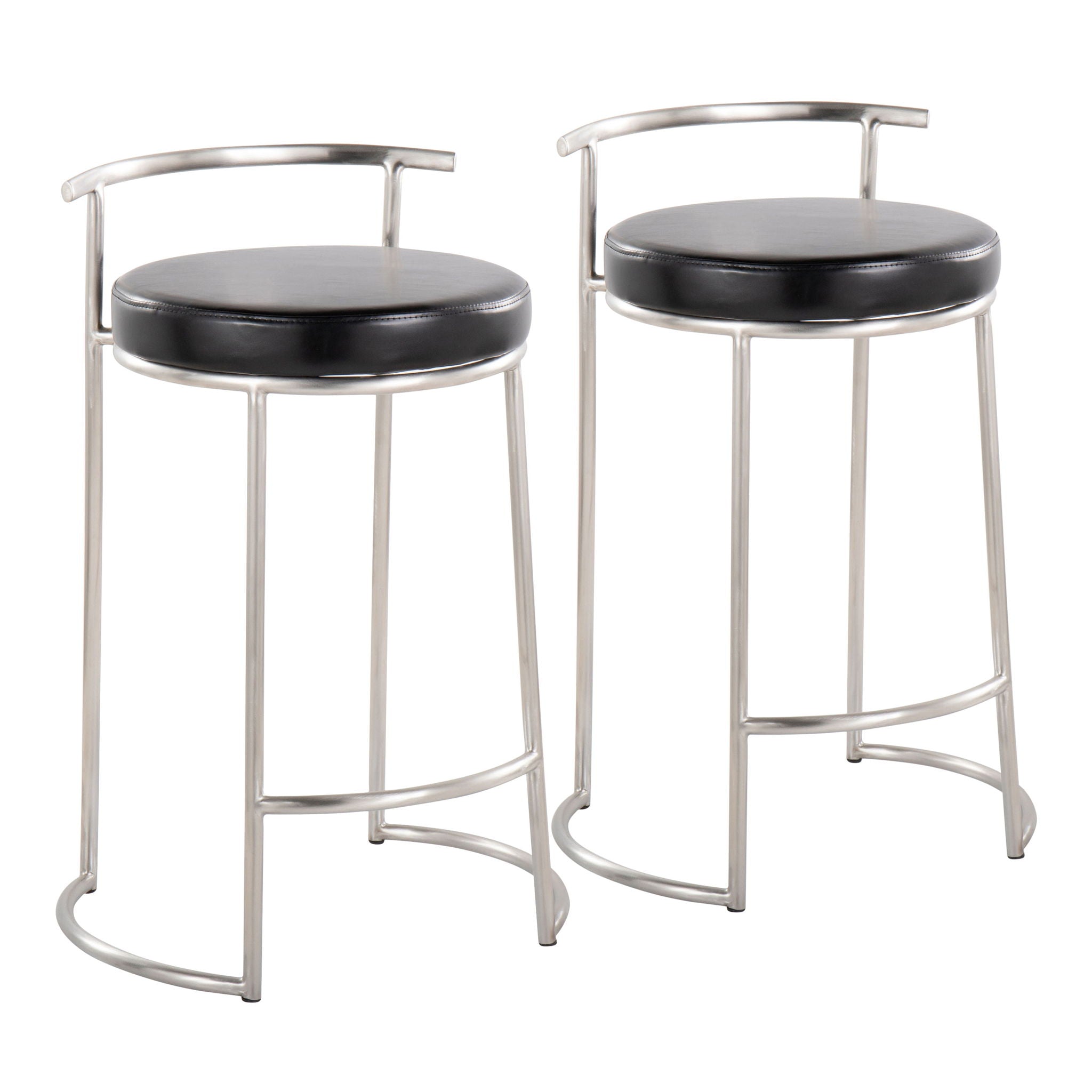 Fuji - Round, Contemporary Fixed Height Counter Stool (Set of 2) - Best Buy Furniture