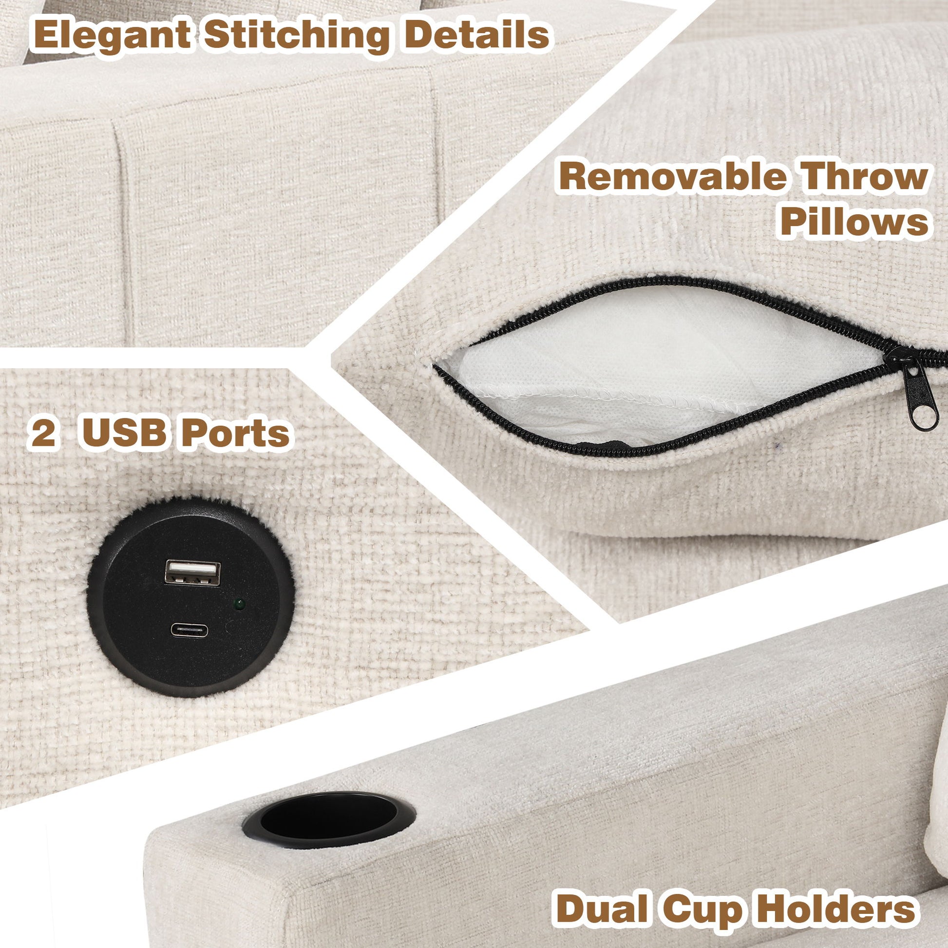 Sectional Sofa Convertible Pull-Out Sofa Bed With A Movable Storage Ottoman For Living Room - Best Buy Furniture