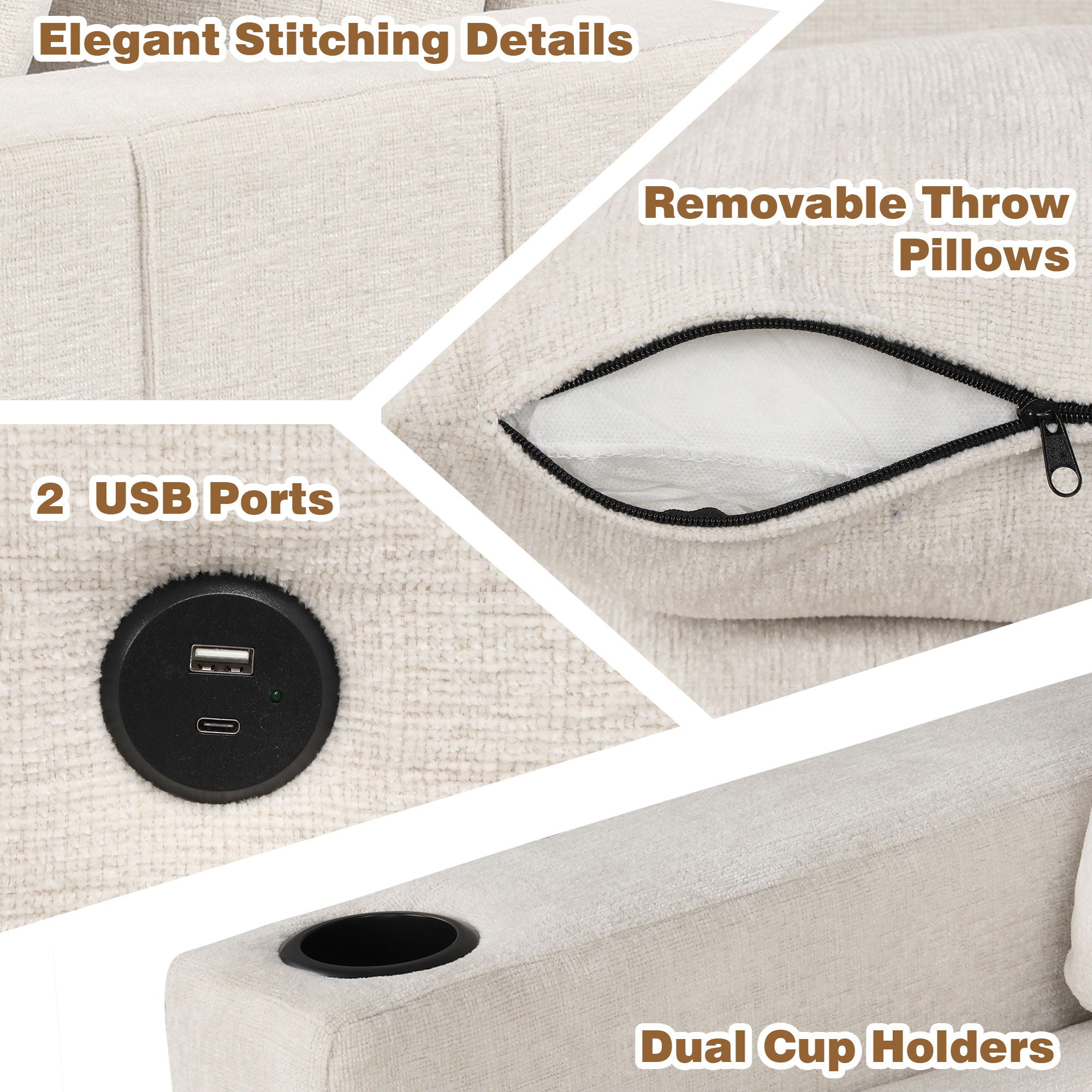 Sectional Sofa Convertible Pull-Out Sofa Bed With A Movable Storage Ottoman For Living Room - Best Buy Furniture