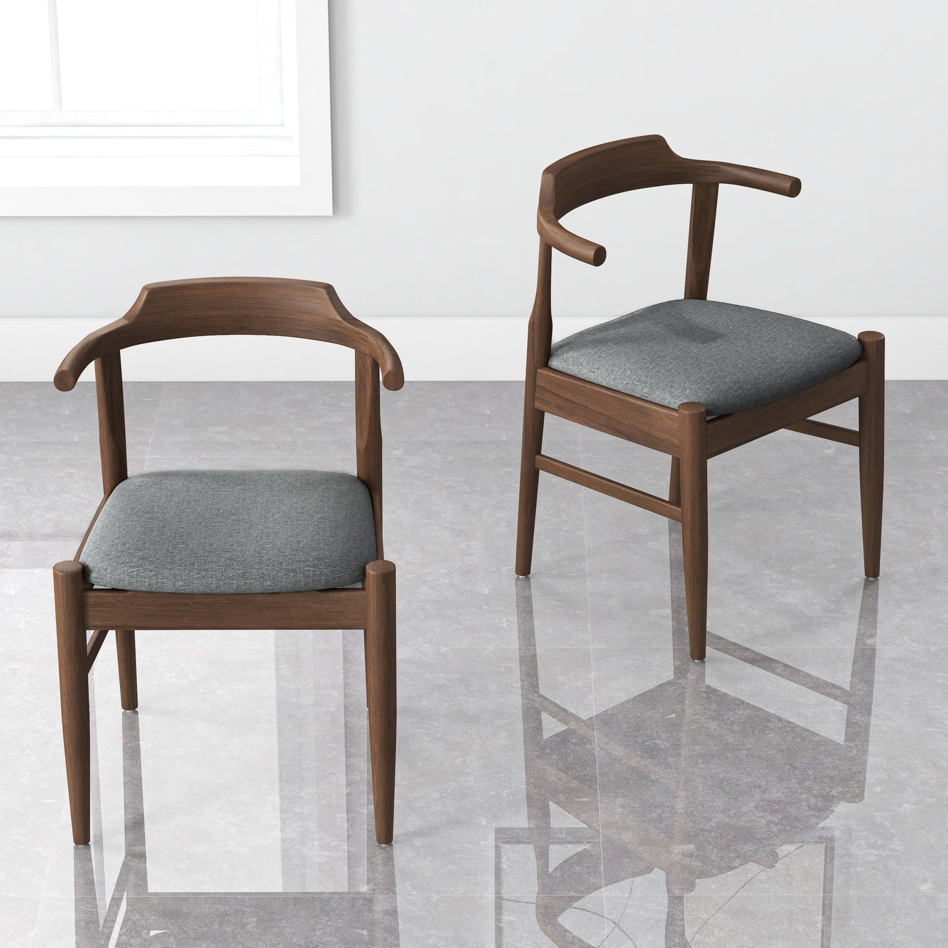 Dakota - Mid-Century Modern Velvet Dining Chair (Set of 2) - Best Buy Furniture