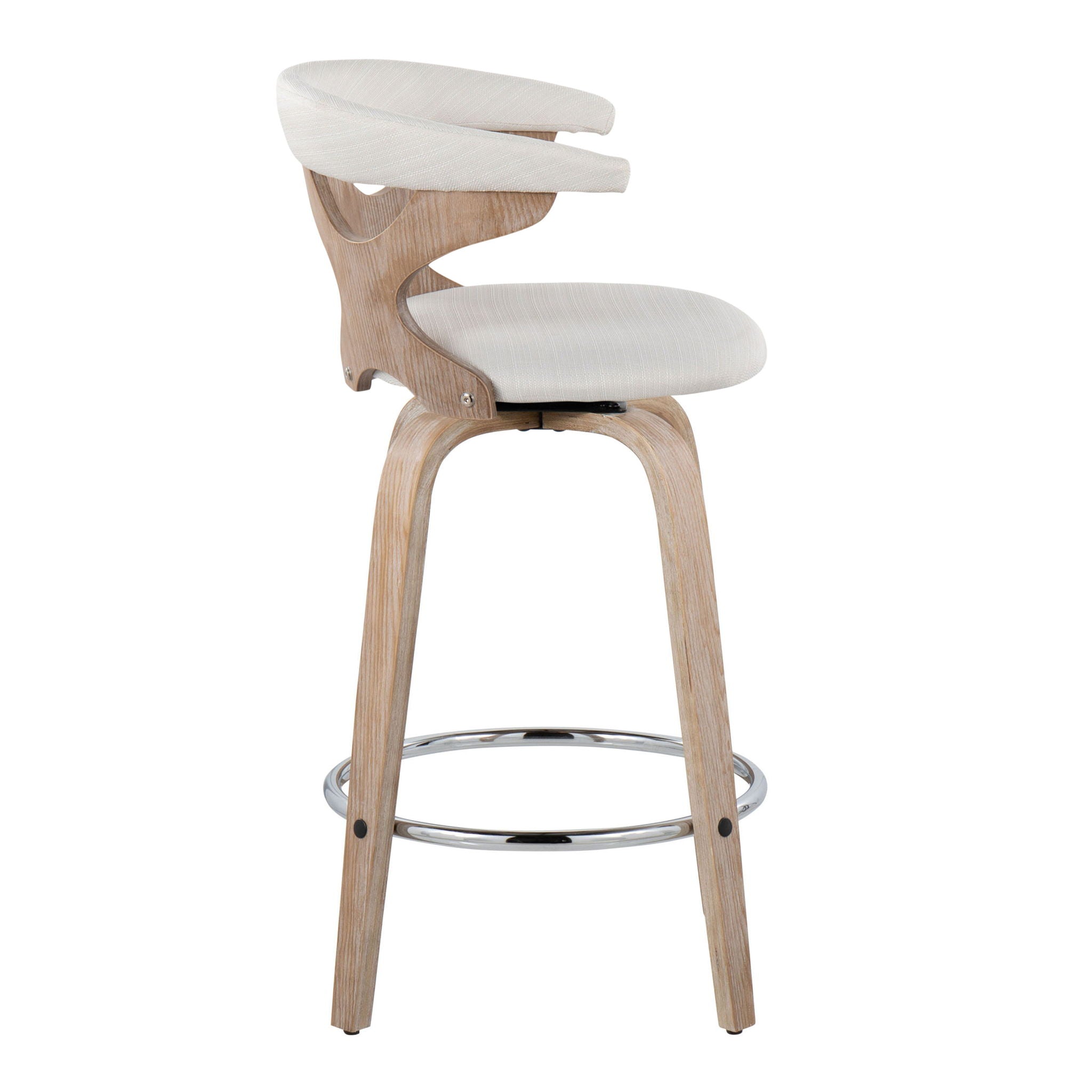 Gardenia - Mid Century Modern Fixed Height Counter Stool With Swivel (Set of 2) - Best Buy Furniture