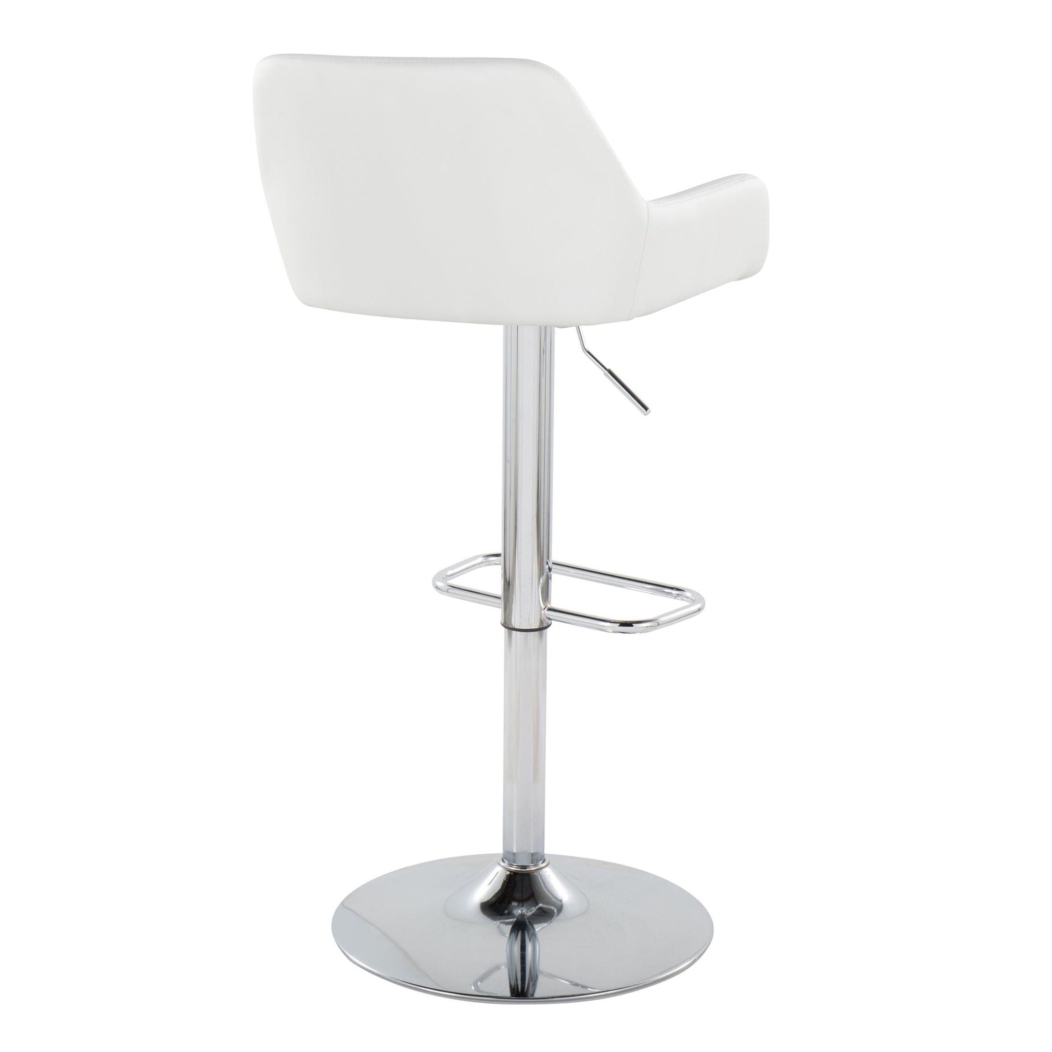 Daniella - Contemporary Adjustable Barstool With Swivel With Rounded Rectangle Footrest (Set of 2) - Best Buy Furniture