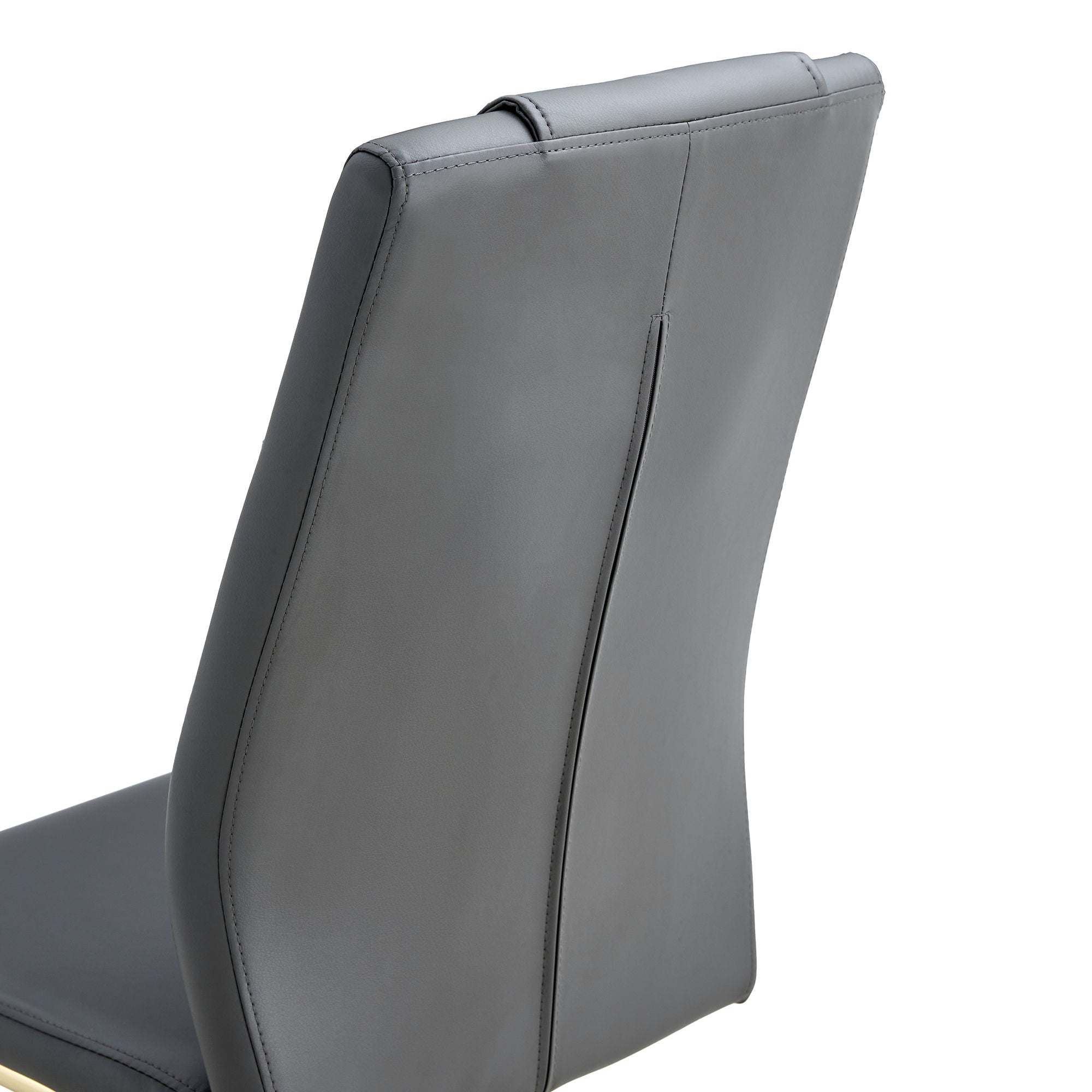 Modern Legged Upholstered Dining Chairs (Set of 4) Artificial For Kitchen And Office - Gray - Best Buy Furniture