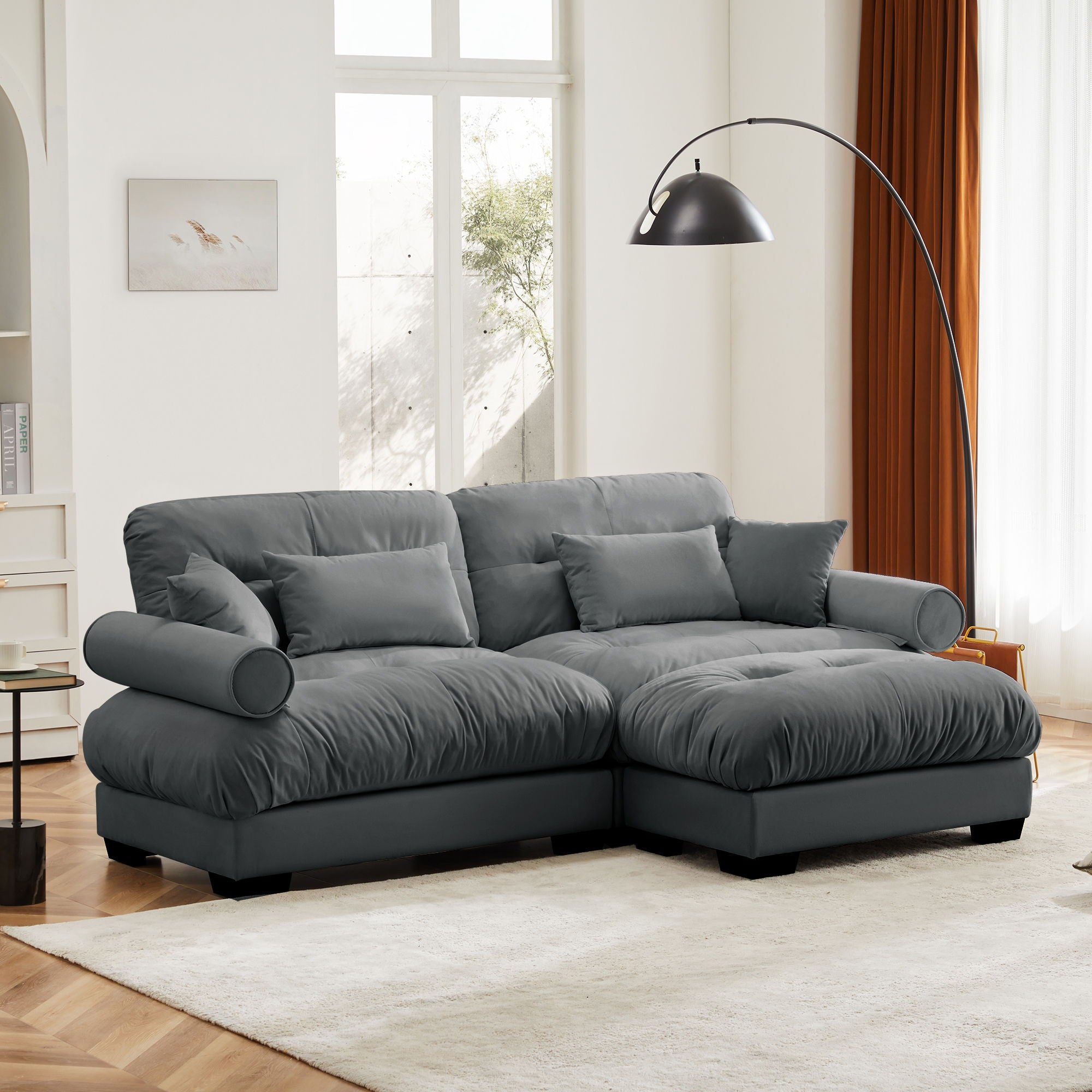 Super Comfort Oversized Modular Sectional Sofa With Movable Ottoman - Best Buy Furniture