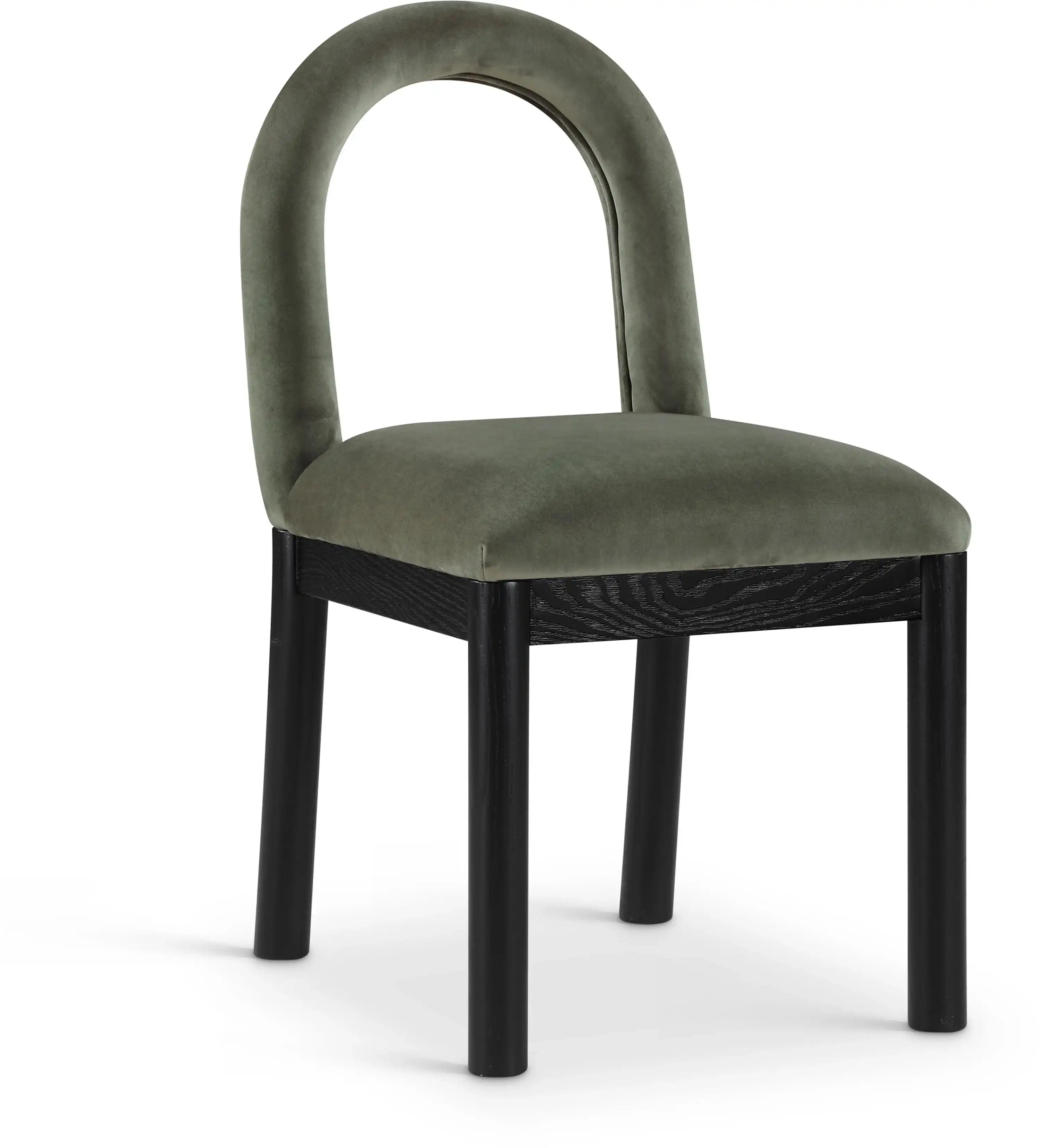 Conrad - Velvet Dining Chair With Black Legs - Best Buy Furniture