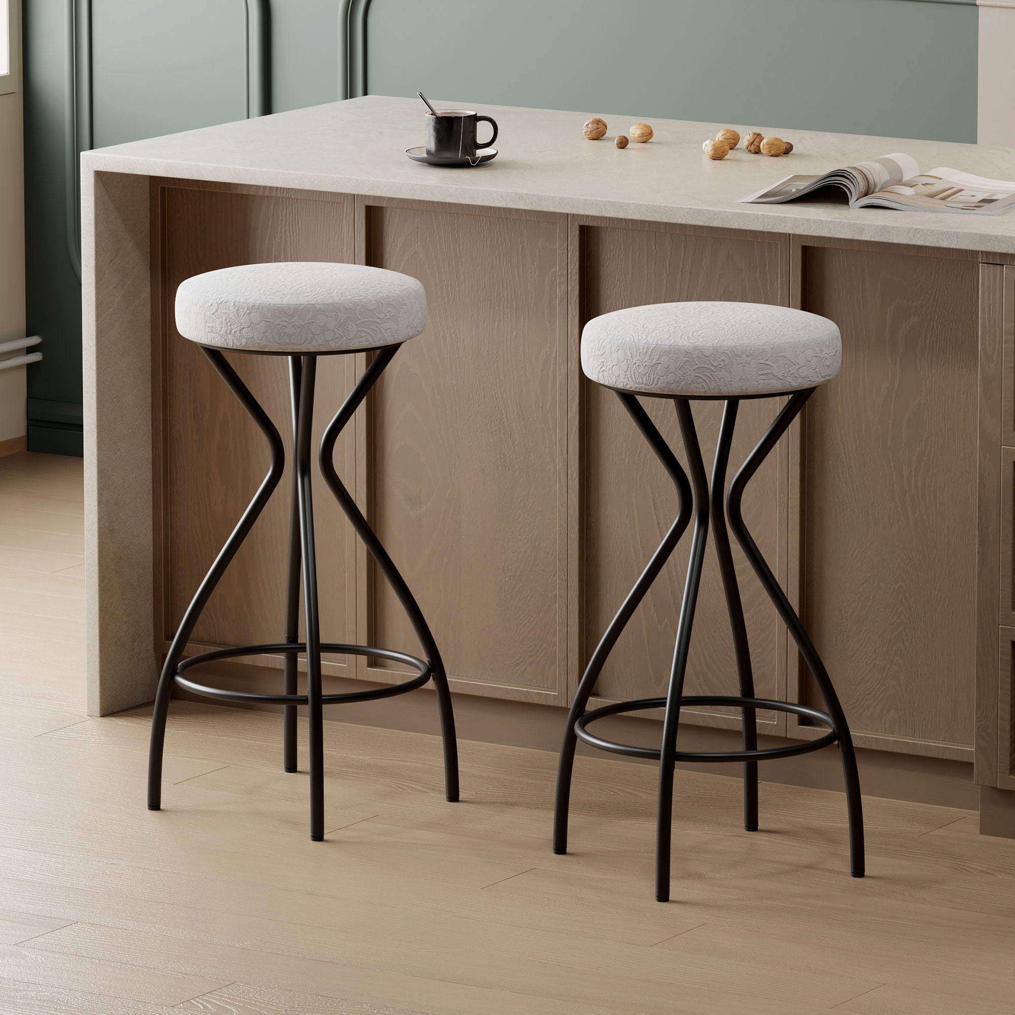 Modern Backless Bar Stools For Kitchen Island (Set of 2) - Best Buy Furniture