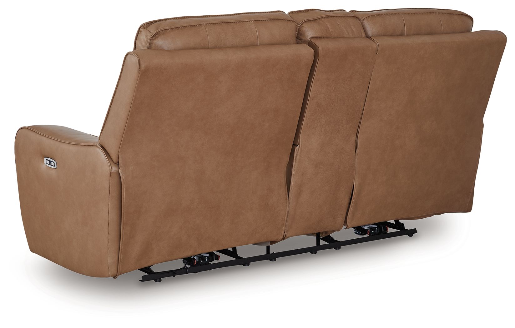 DeepWakes - Power Reclining Loveseat / Console / Adjustable Headrest - Caramel - Best Buy Furniture