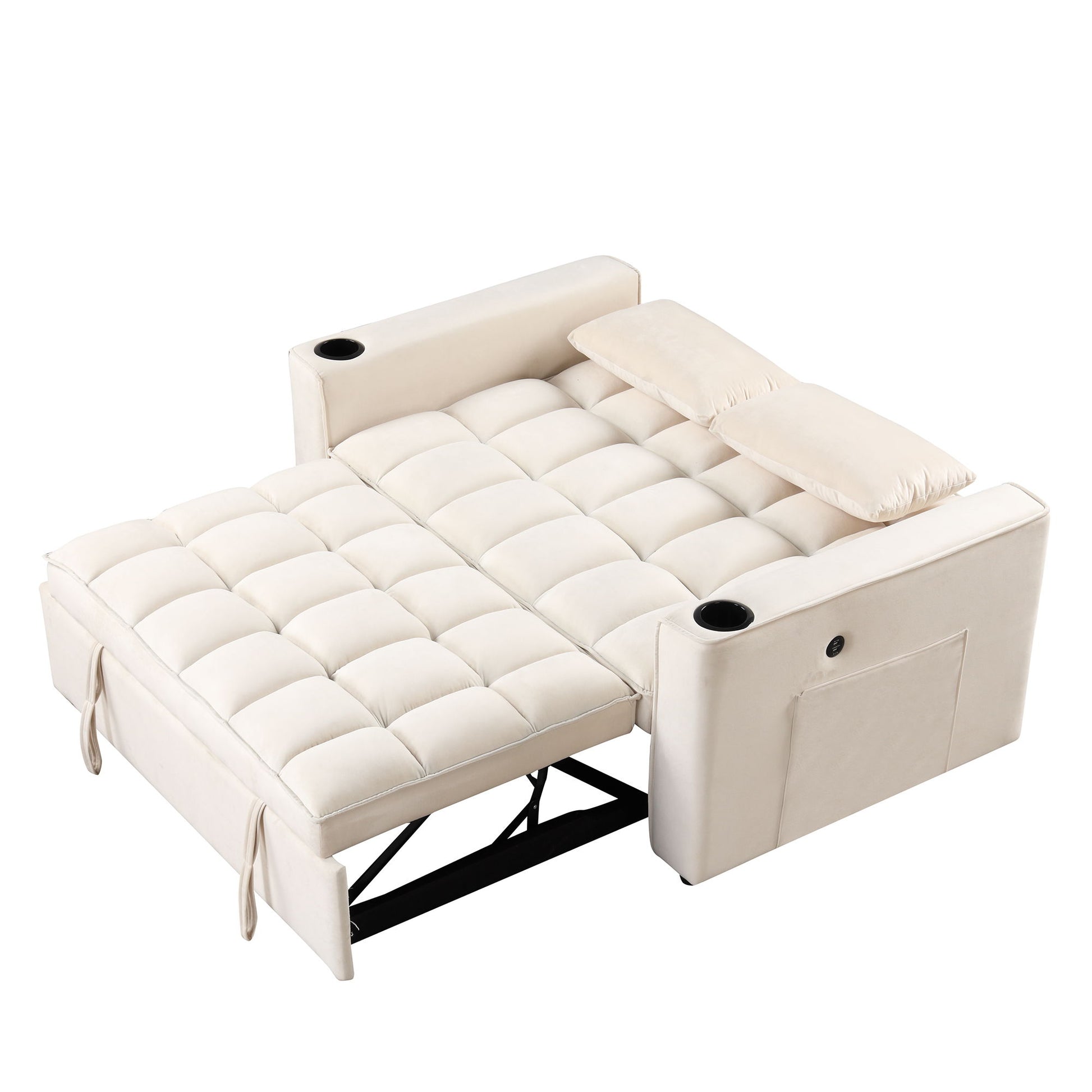 Multi Functional Sofa Bed With Cup Holder And USB Port For Living Room Or Apartments - Best Buy Furniture