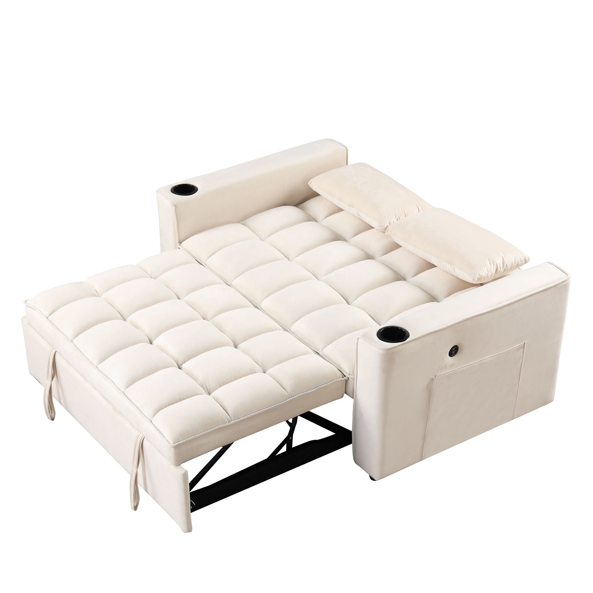 Multi Functional Sofa Bed With Cup Holder And USB Port For Living Room Or Apartments - Best Buy Furniture