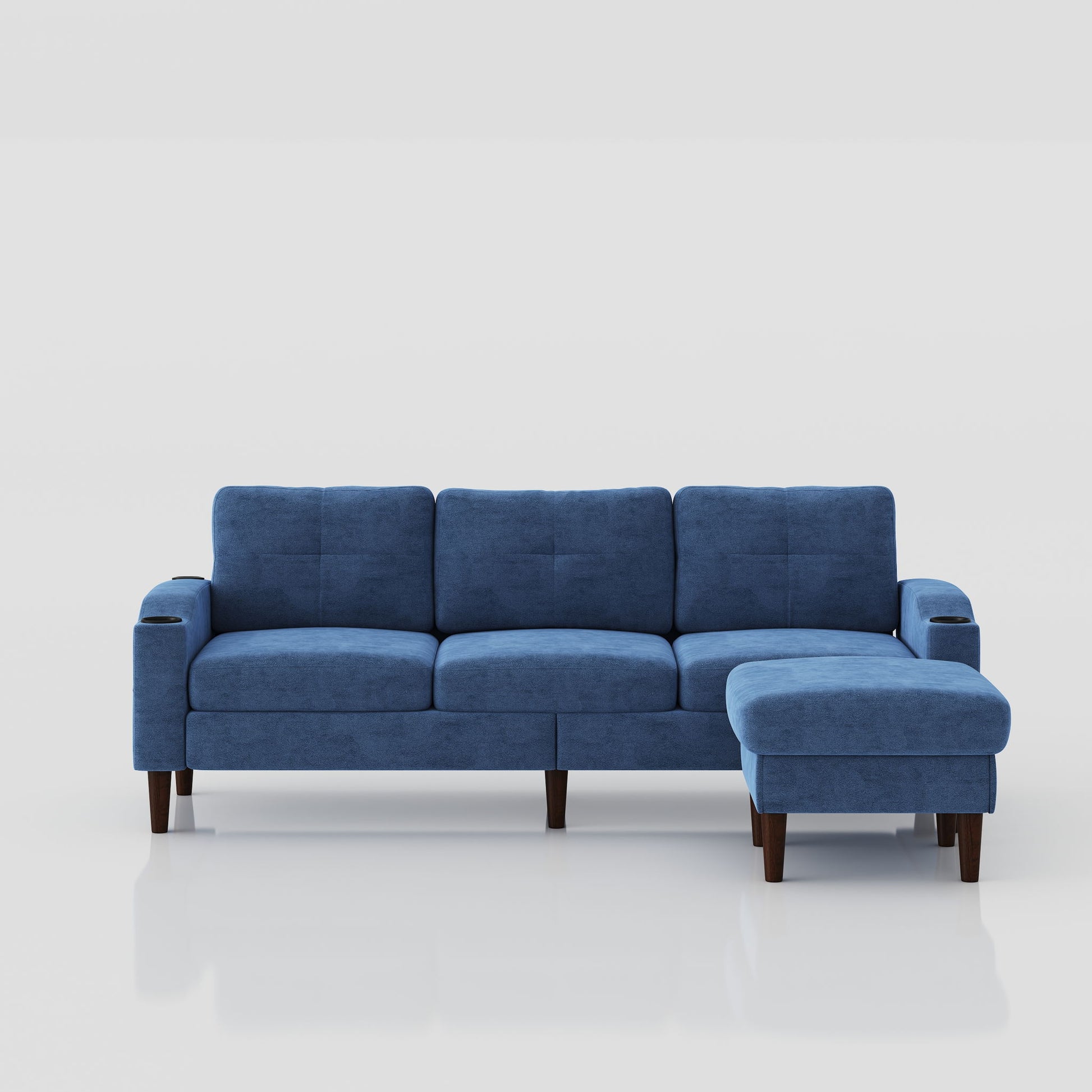3 Seater Convertible Combination L Shaped Sofa With Footstools With Storage - Best Buy Furniture