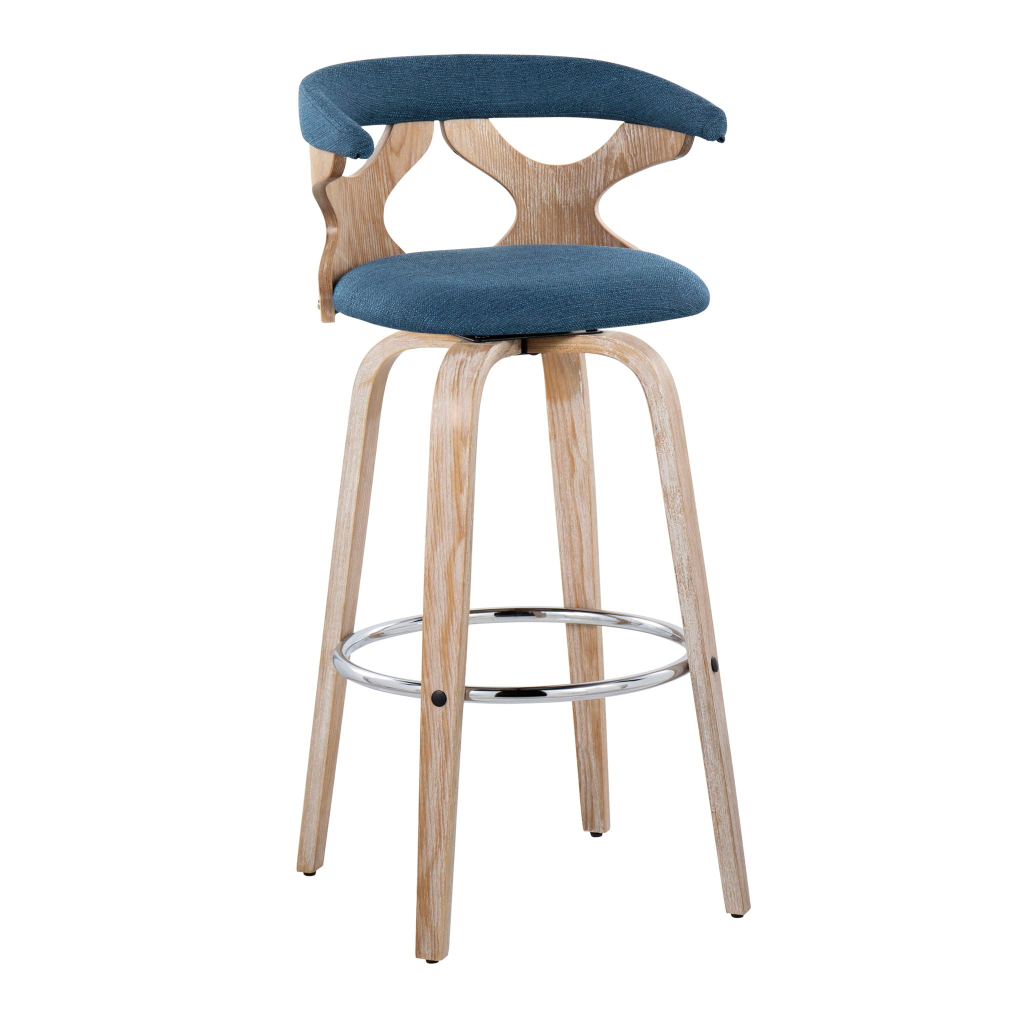 Gardenia - Contemporary Fixed Height Barstool With Swivel With Round Footrest (Set of 2) - Best Buy Furniture