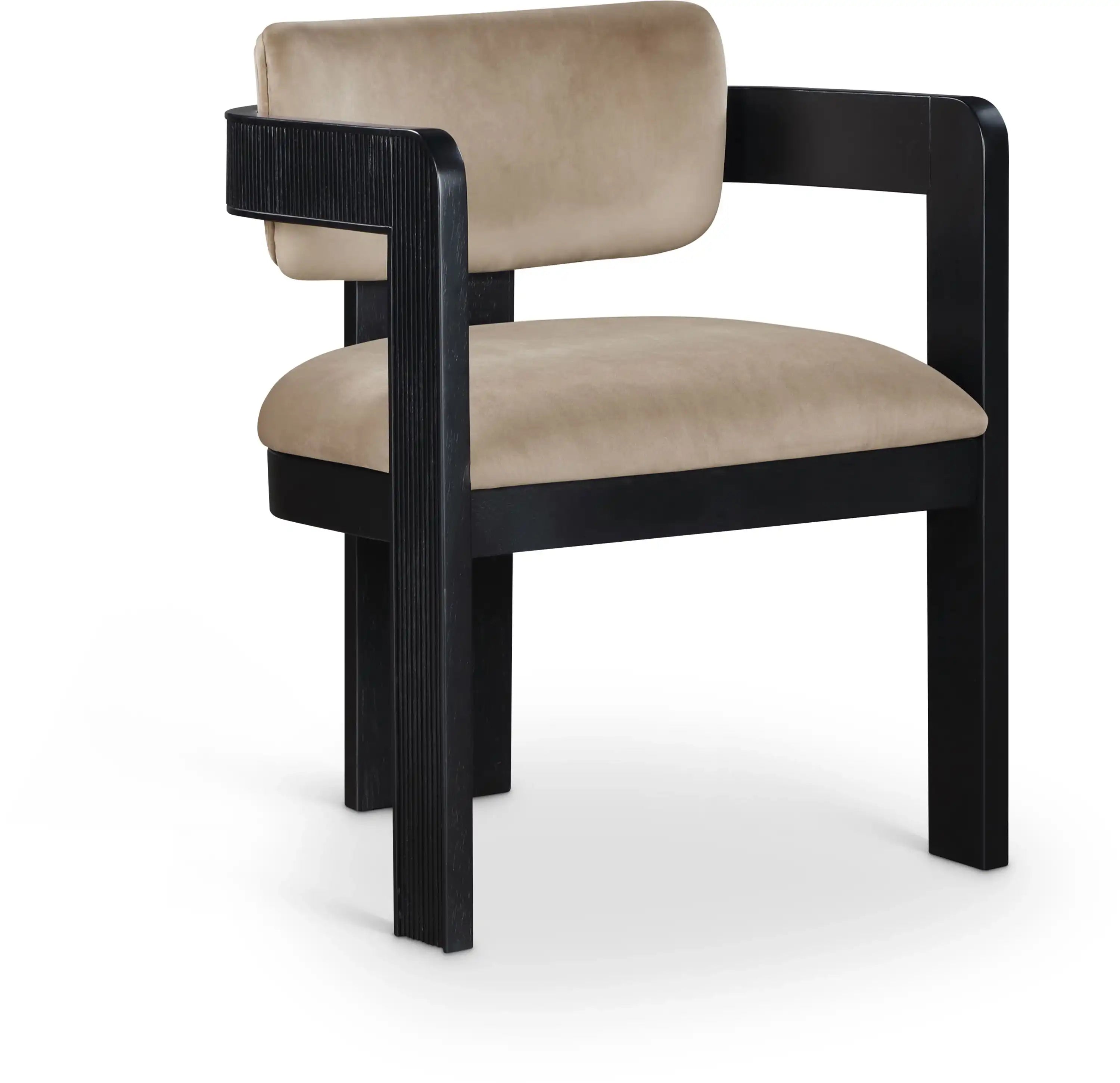Sacha - Velvet Dining Chair With Black Base (Set of 2) - Best Buy Furniture