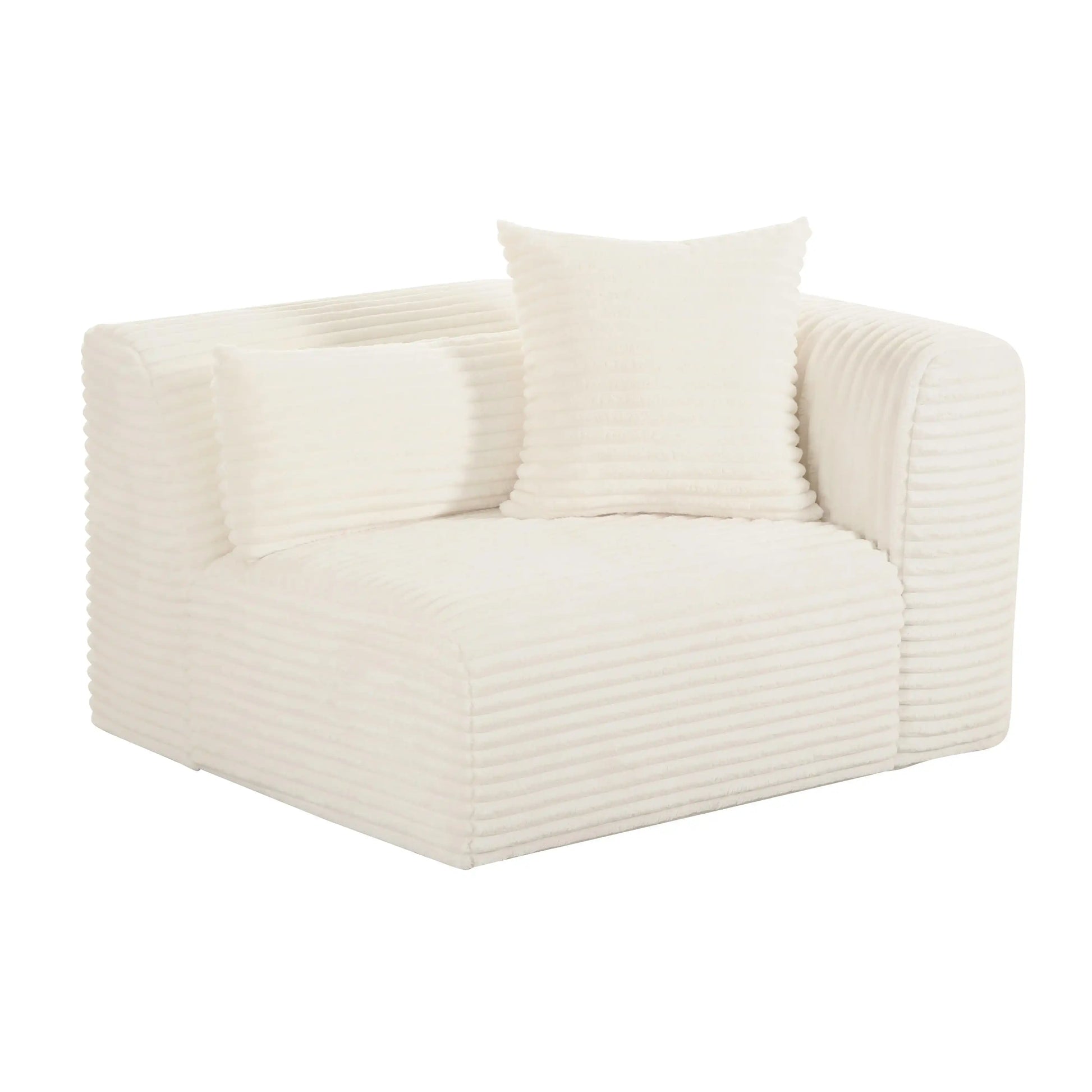 Tarra - Fluffy Oversized Corduroy Modular Corner Chair - Best Buy Furniture