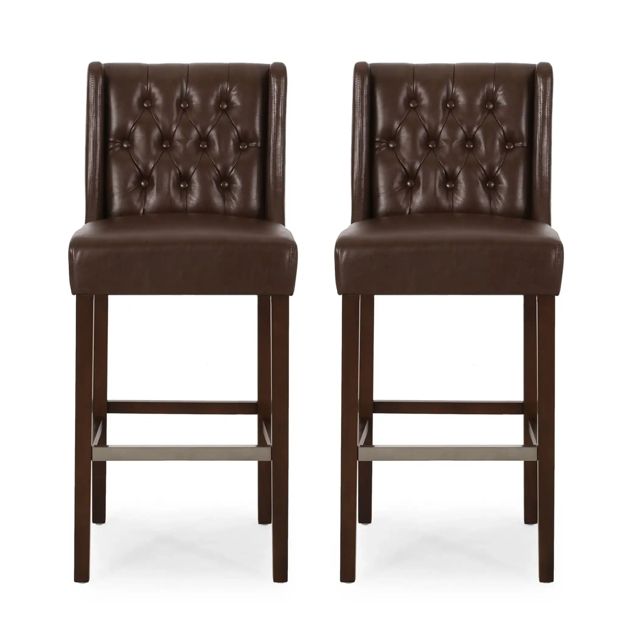 Solstara - Upholstered Dining Barstool With Button Tufted And Wing Back - Best Buy Furniture