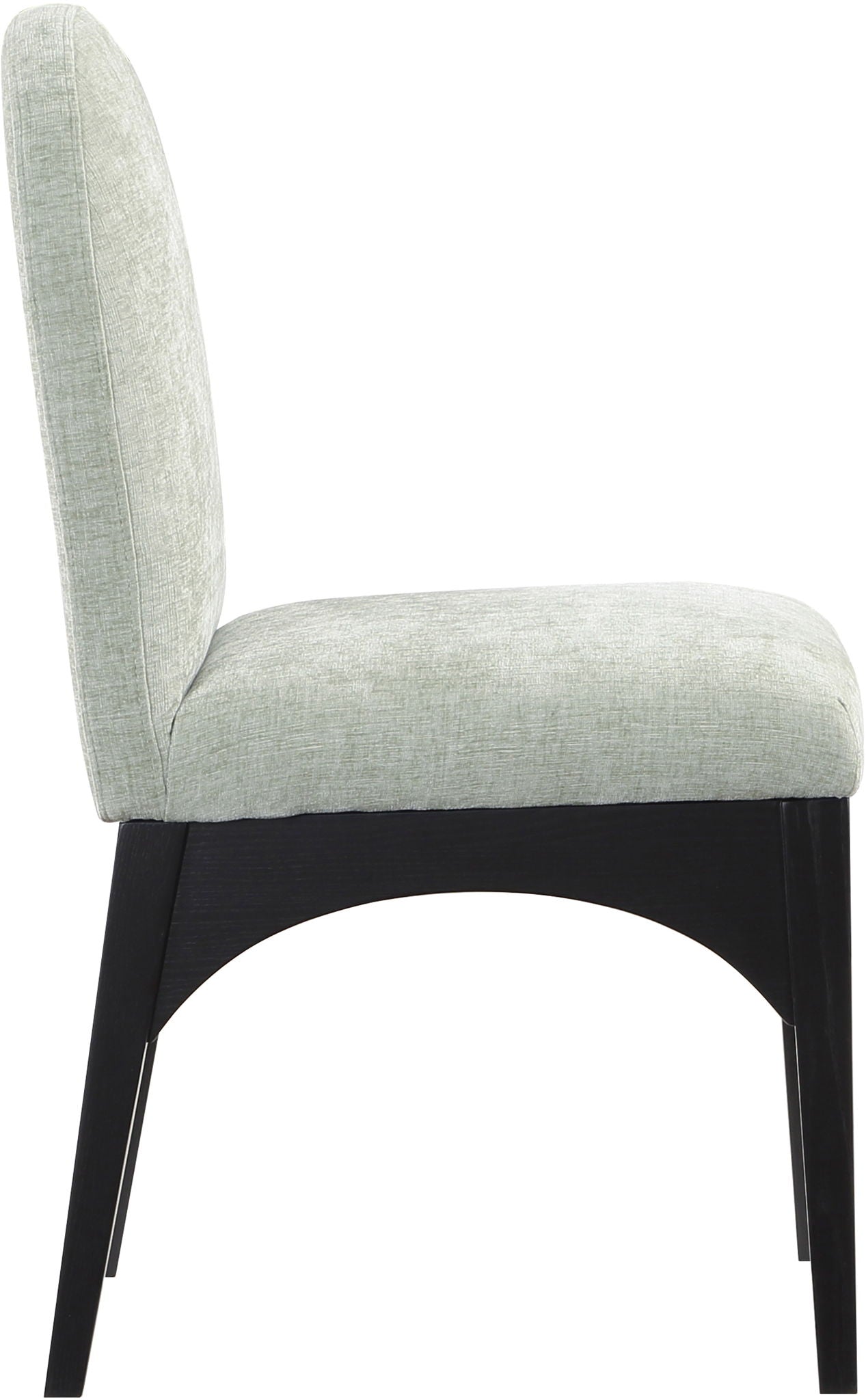 Waldorf - Chenille Dining Side Chair With Black Legs - Best Buy Furniture