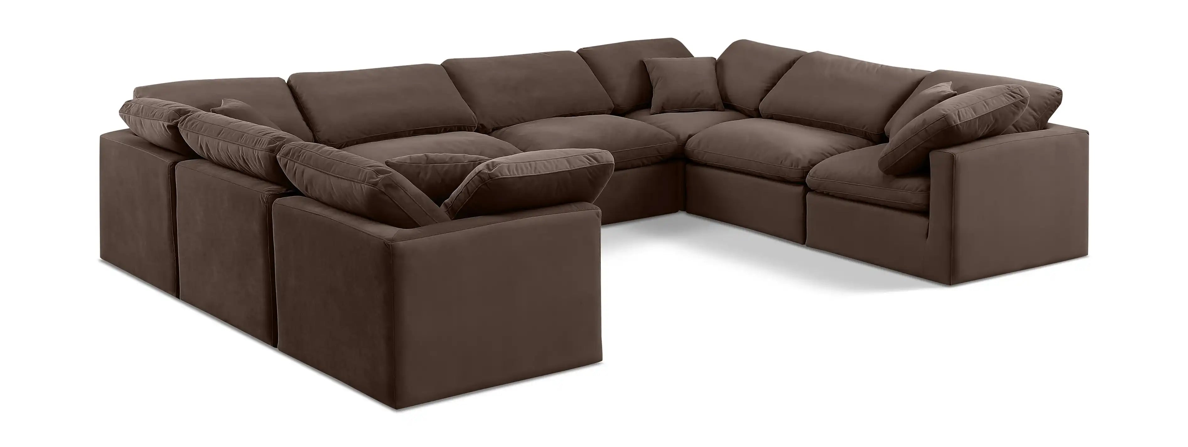 Indulge - Velvet 8 Piece Modular Sectional - Best Buy Furniture