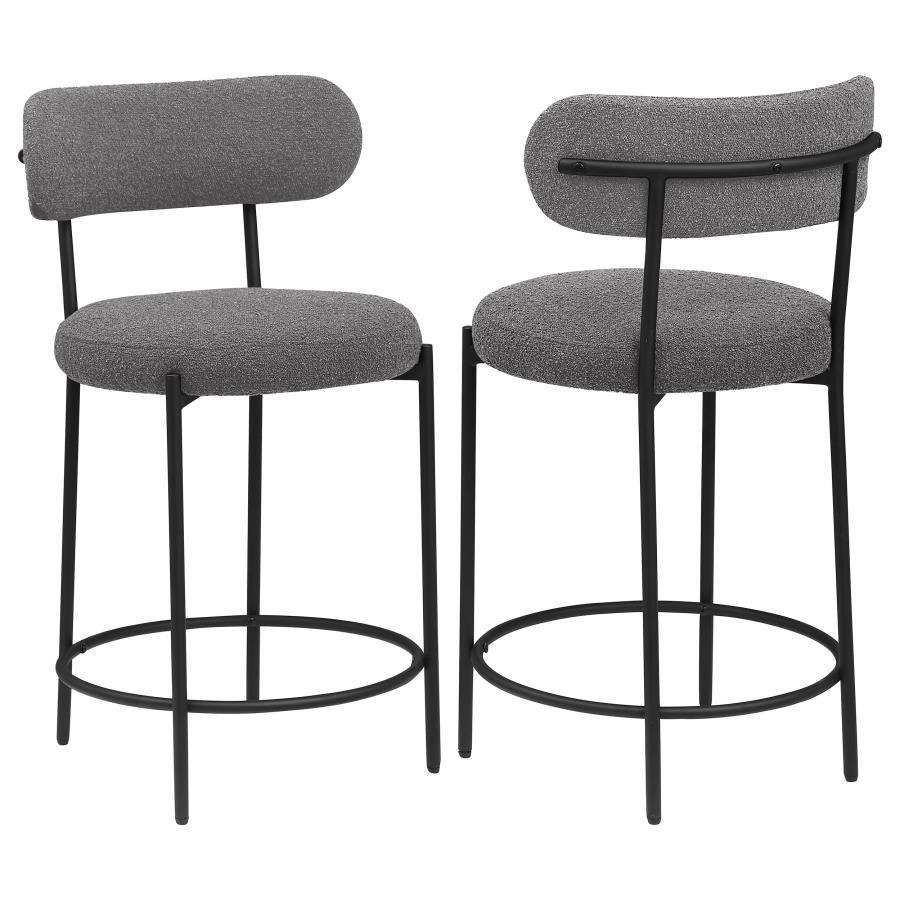 Viola - Boucle Upholstered Bar Stool (Set of 2) - Best Buy Furniture