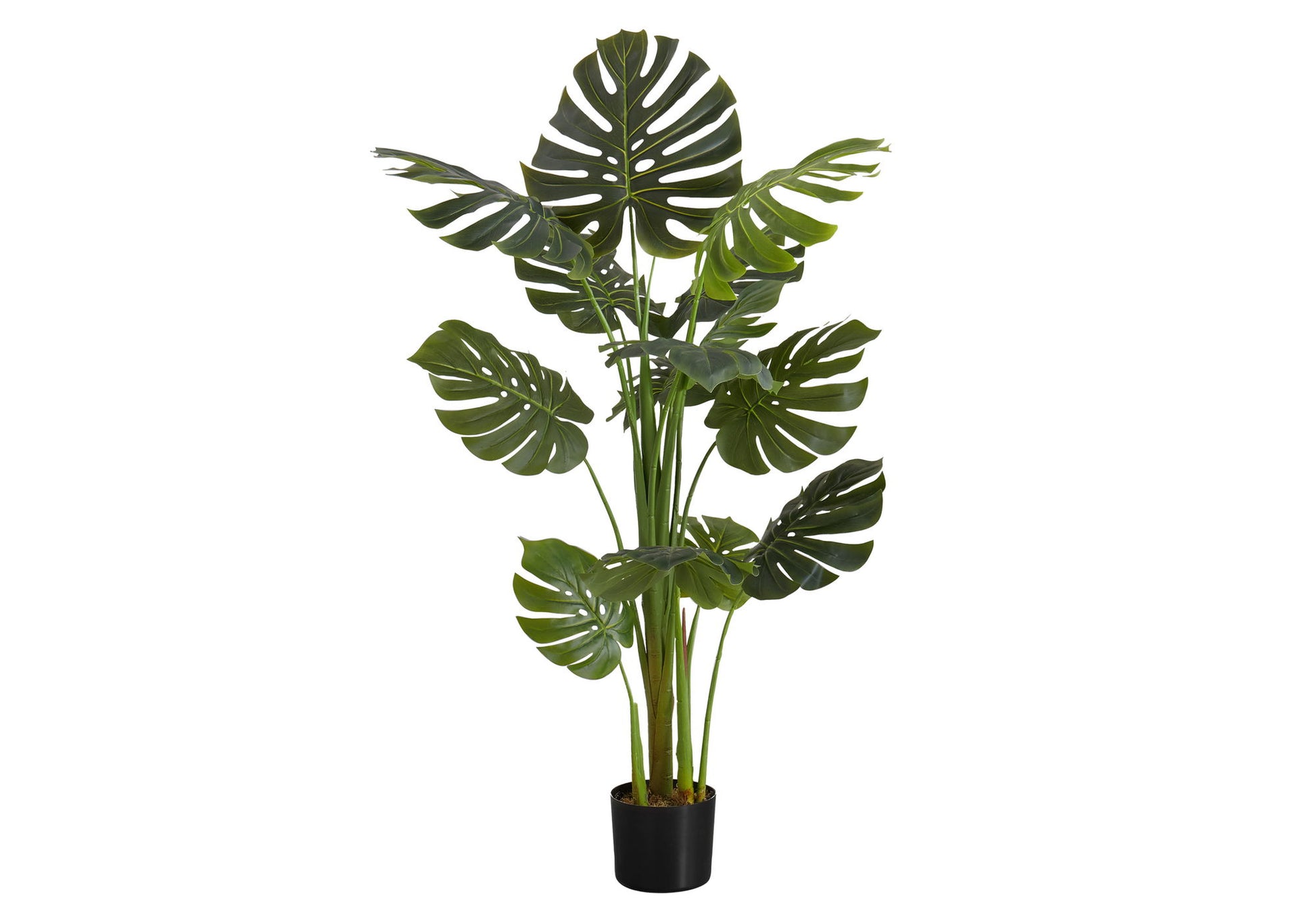 55" Tall, Artificial Plant, Monstera Tree, Indoor, Faux, Fake, Floor, Greenery, Potted, Real Touch, Decorative - Green / Black - Best Buy Furniture