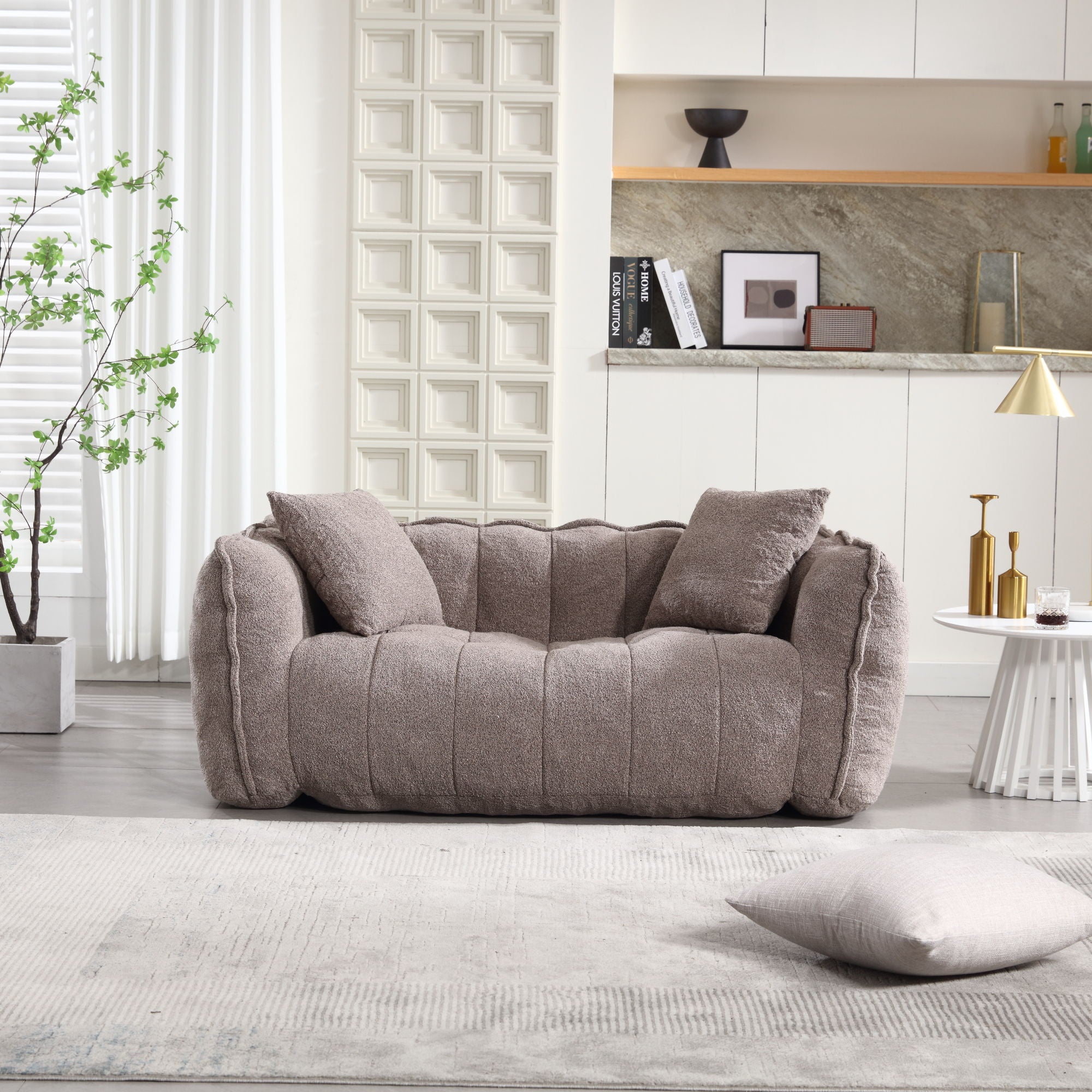 Cozy Beanbag Chair With High Resilience Foam Core For 2 - Best Buy Furniture