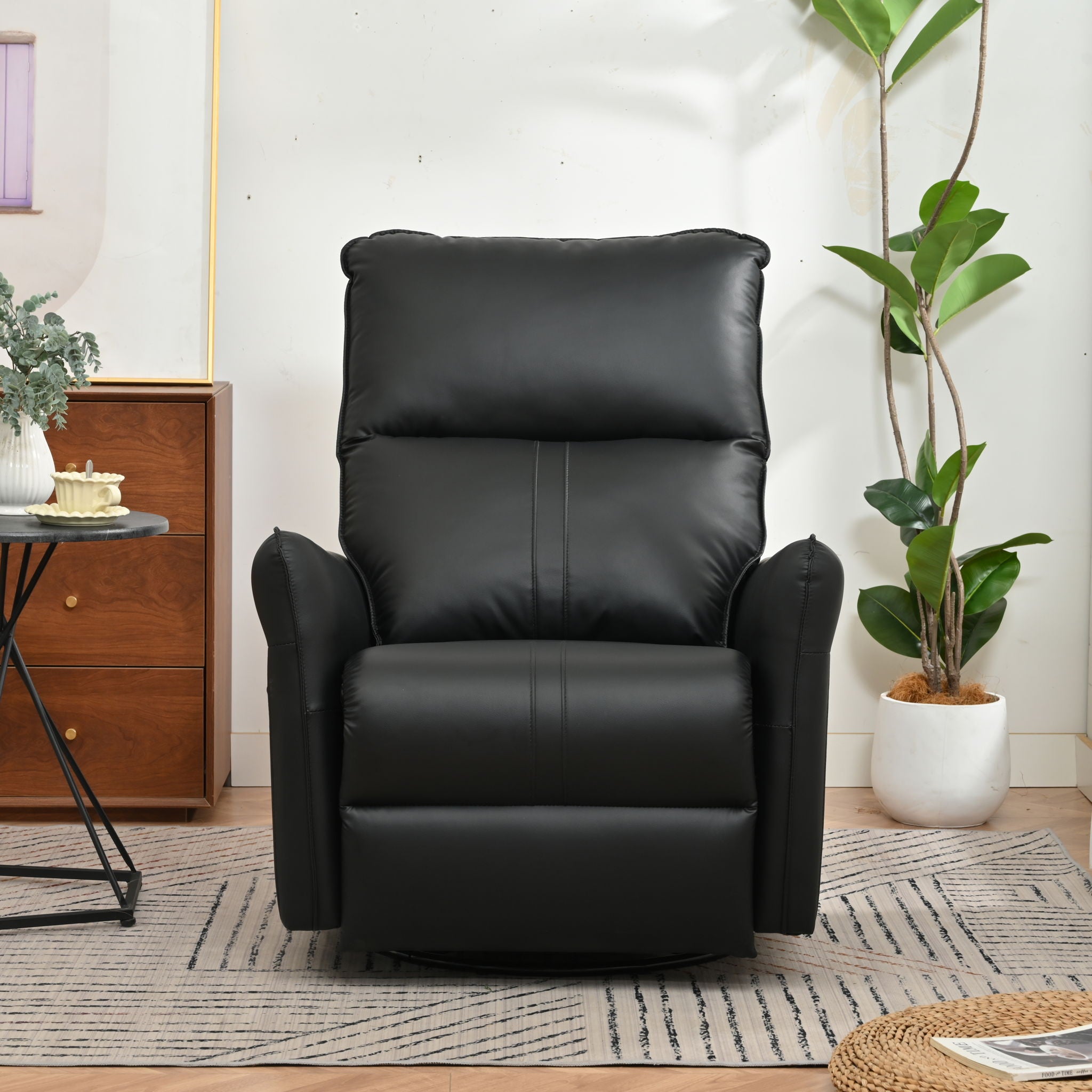360° Modern Small Rocking Swivel Recliner Chair With Side Pocket - Best Buy Furniture