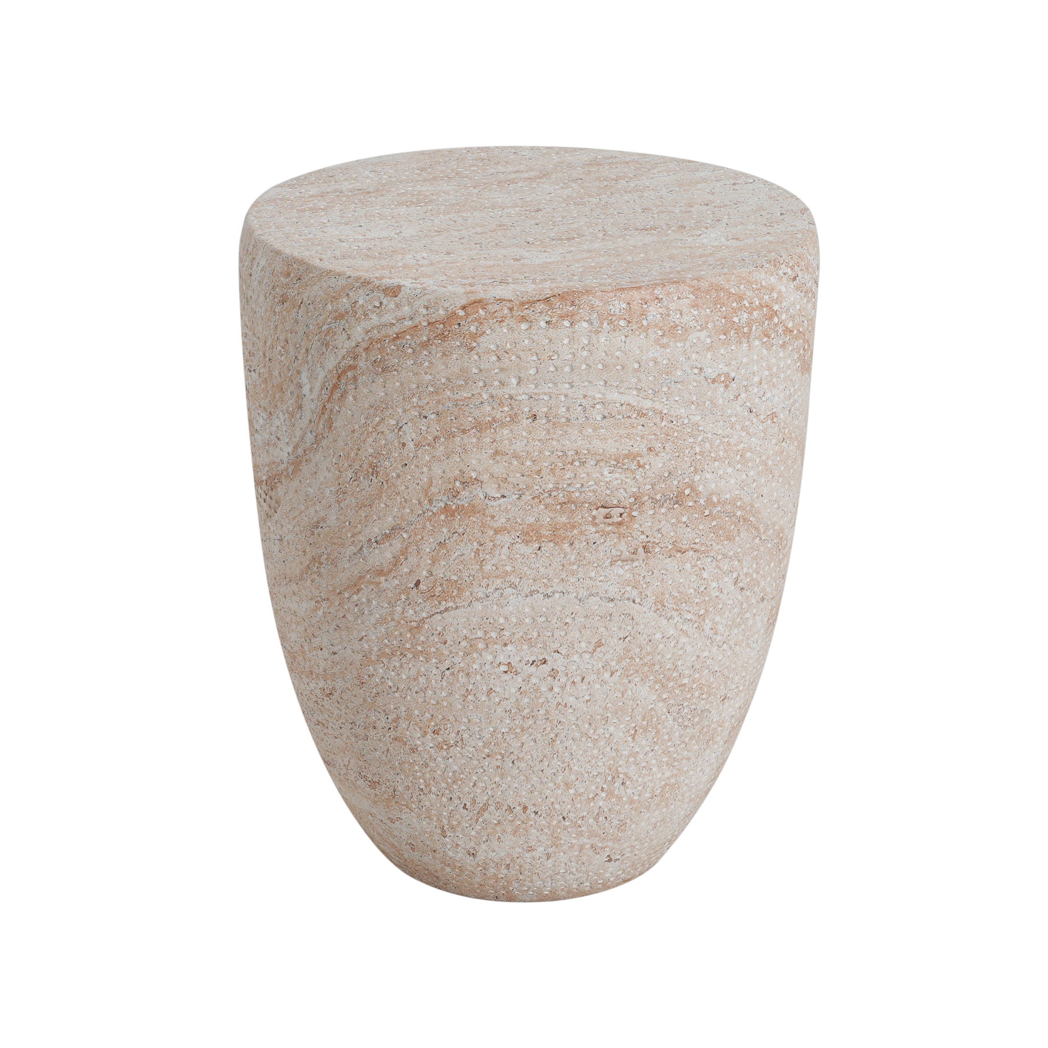 Outdoor / Indoor Lightweight, Concrete Side Table, Travertine - Beige - Best Buy Furniture