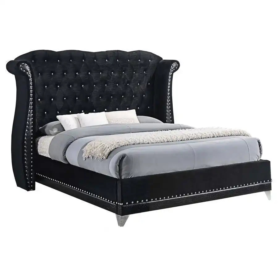 Barzini - Upholstered Wingback Bed - Best Buy Furniture