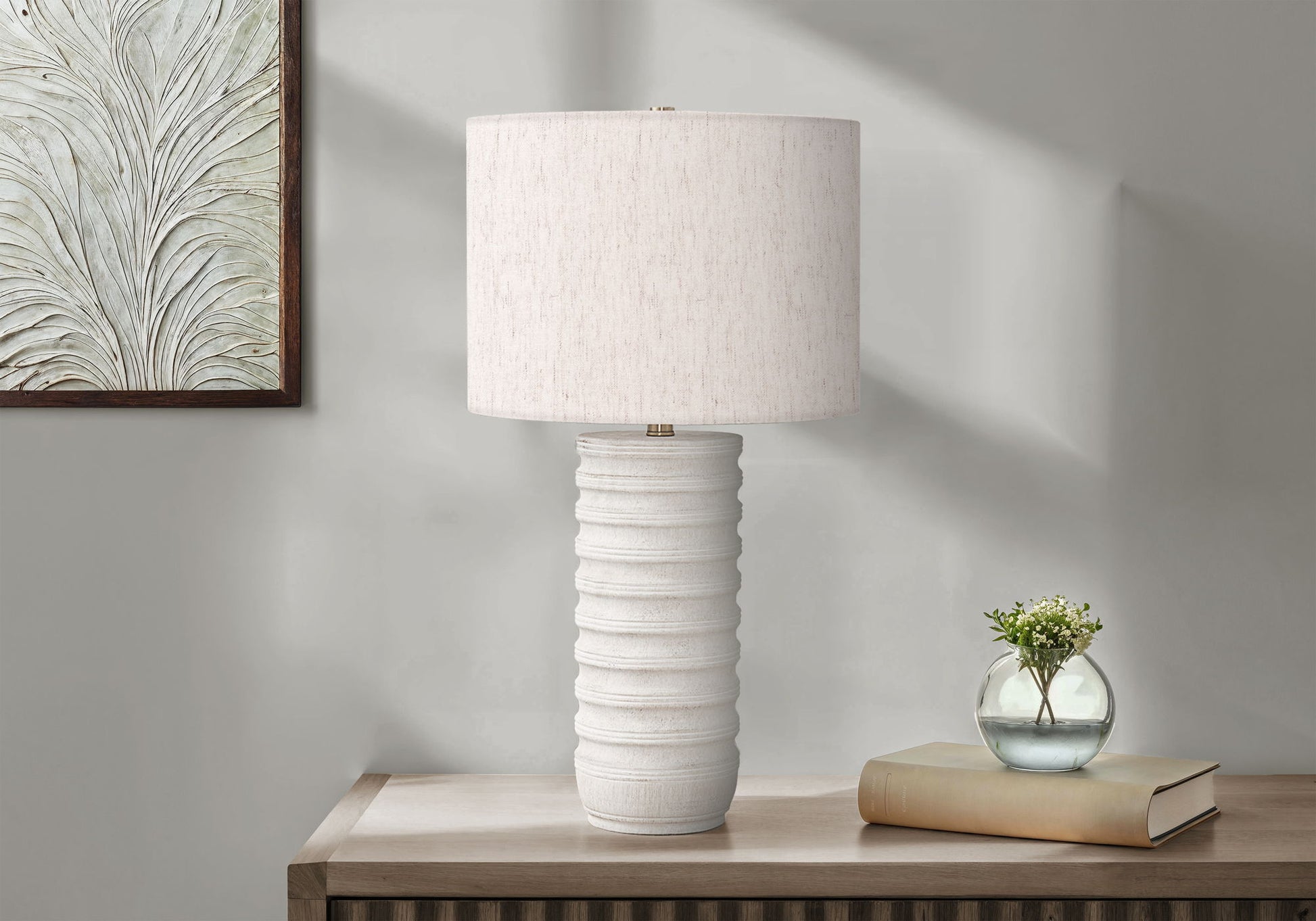 Table Lamp, Lighting, Resin, Transitional - Cream - Best Buy Furniture