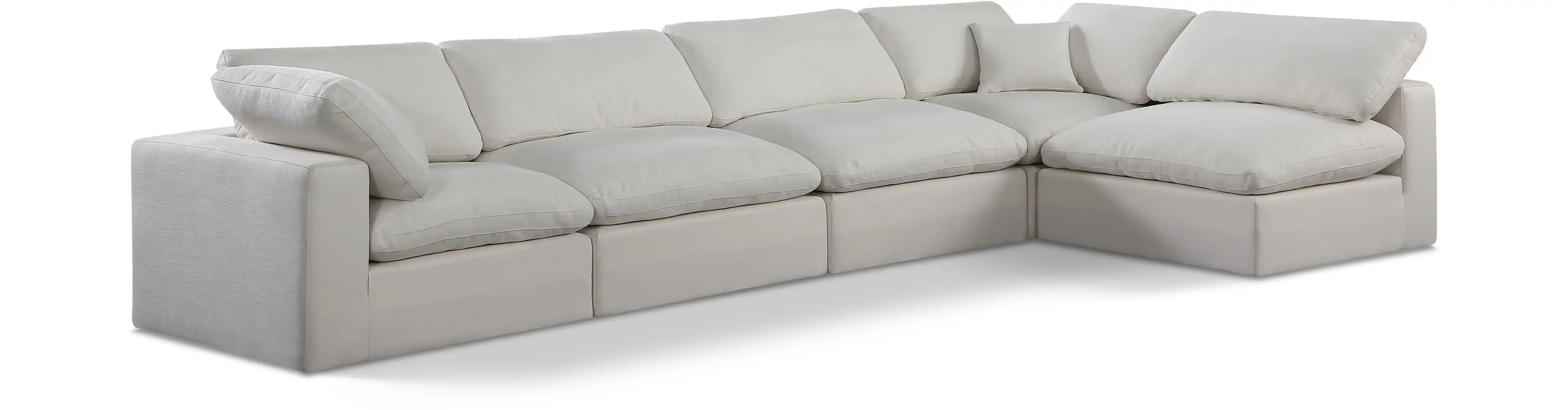 Comfy - 5 Piece Linen Modular Sectional - Best Buy Furniture