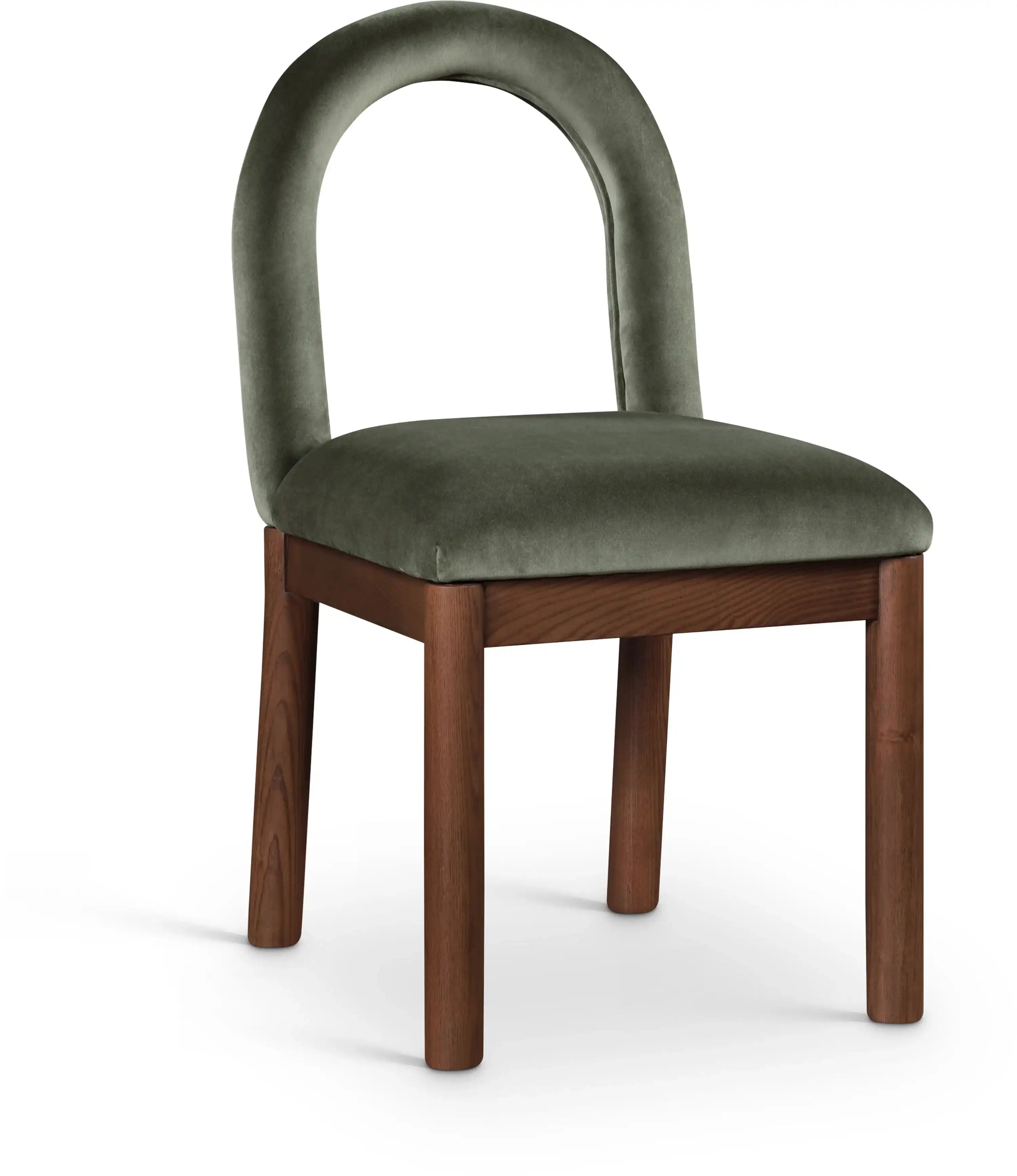 Conrad - Velvet Dining Chair With Brown Legs - Best Buy Furniture