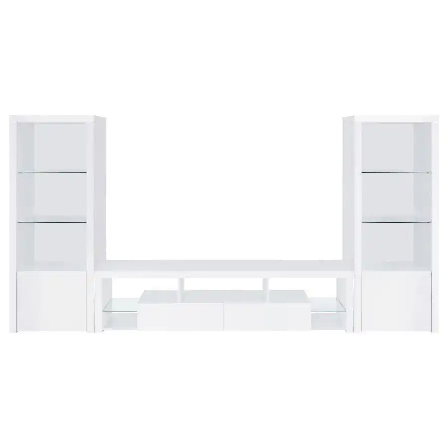 Jude - 3 Piece TV Entertainment Center - White High Gloss - Best Buy Furniture