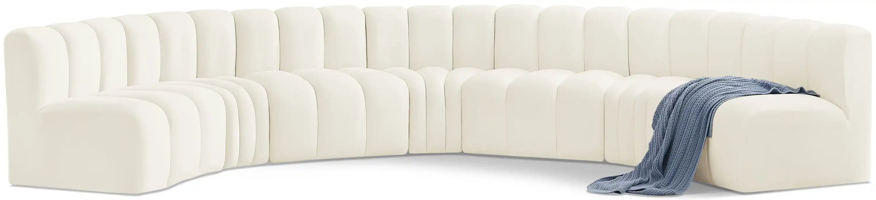 Arc - Velvet 7 Piece U-Shaped Modular Sofa - Best Buy Furniture