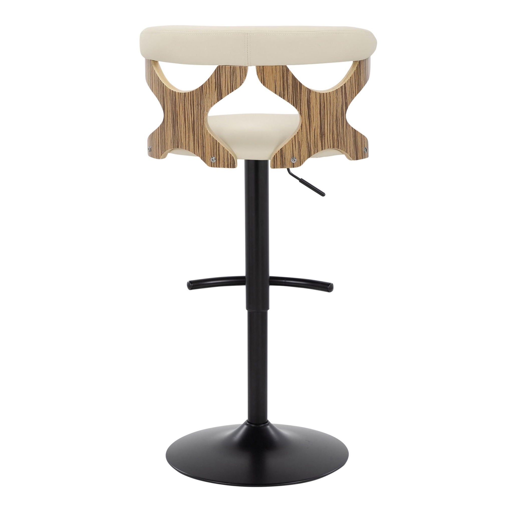 Gardenia - Contemporary Adjustable Barstool & Swivel With Rounded T Footrest (Set of 2) - Best Buy Furniture