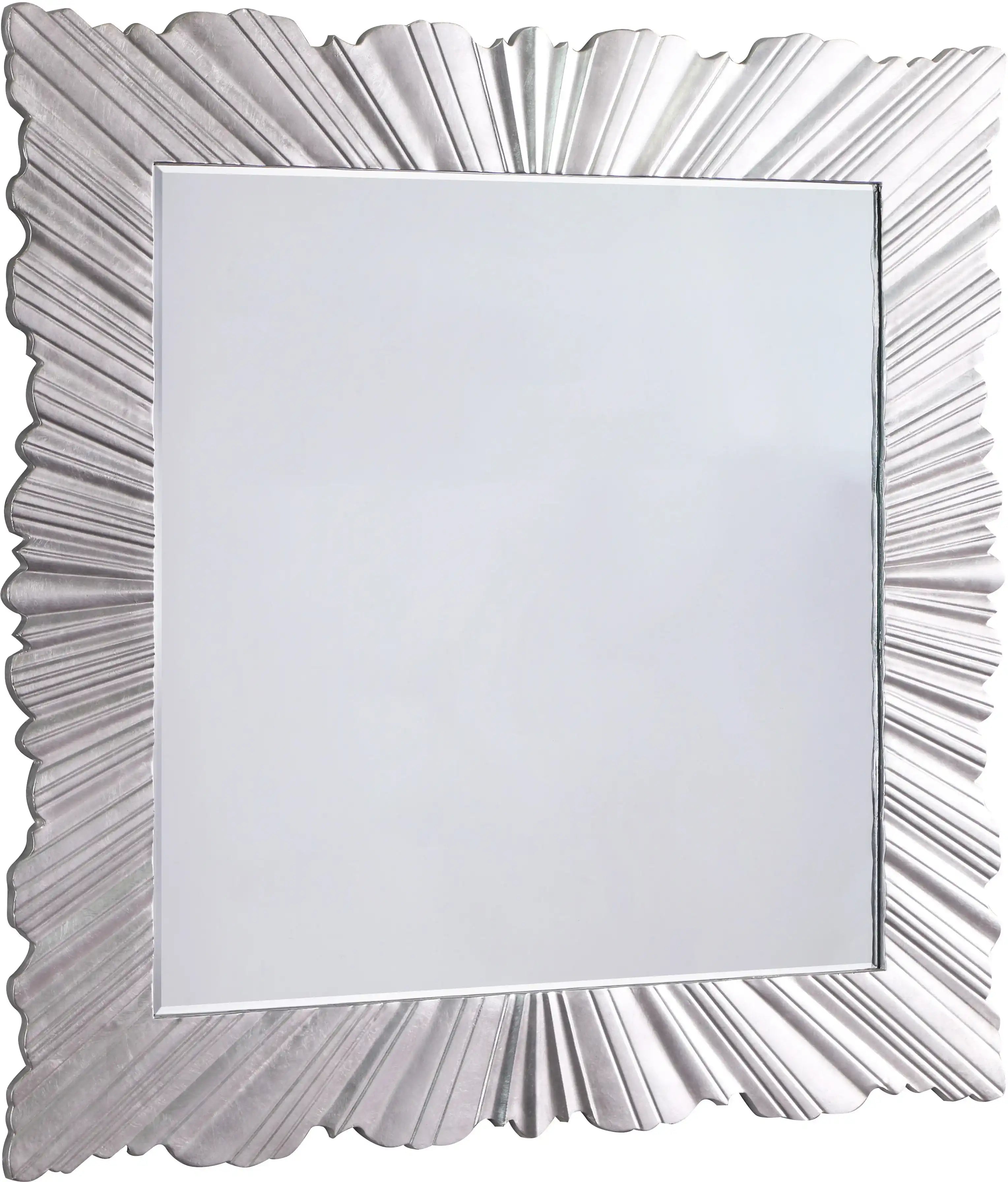Silverton - Leaf Mirror - Silver - Best Buy Furniture