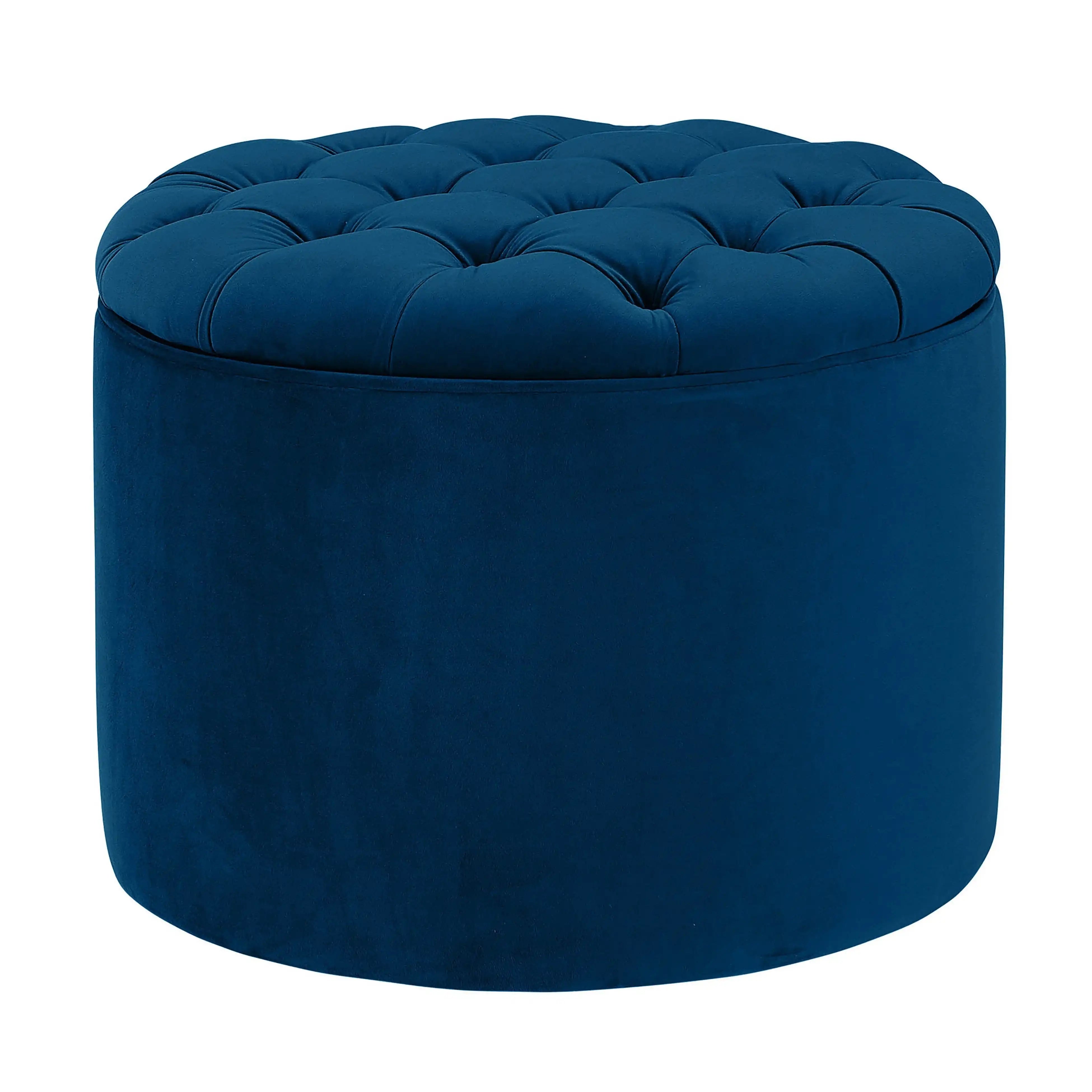 Queen - Velvet Storage Ottoman - Best Buy Furniture