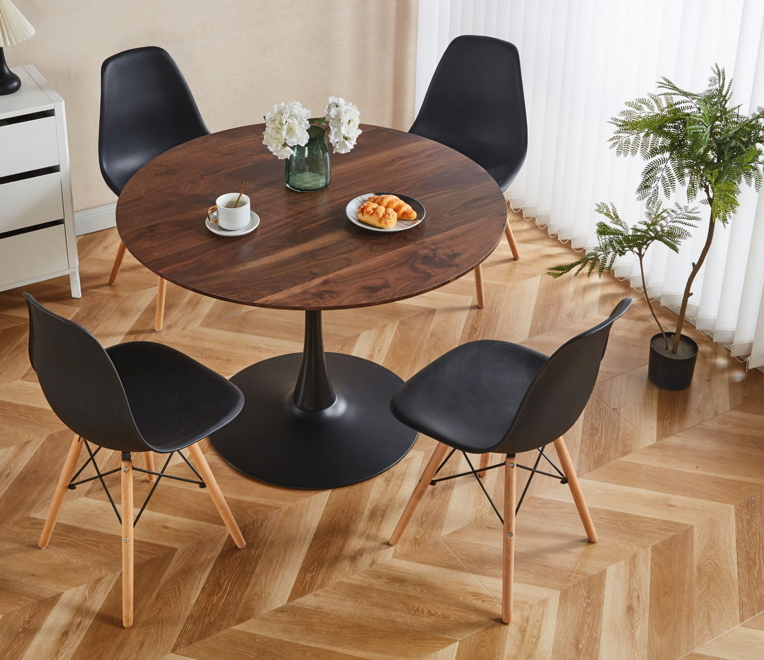 Tulip Table Mid-Century Dining Table With Round MDF Table Top, Pedestal Dining Table, End Table Leisure Coffee Table - Best Buy Furniture
