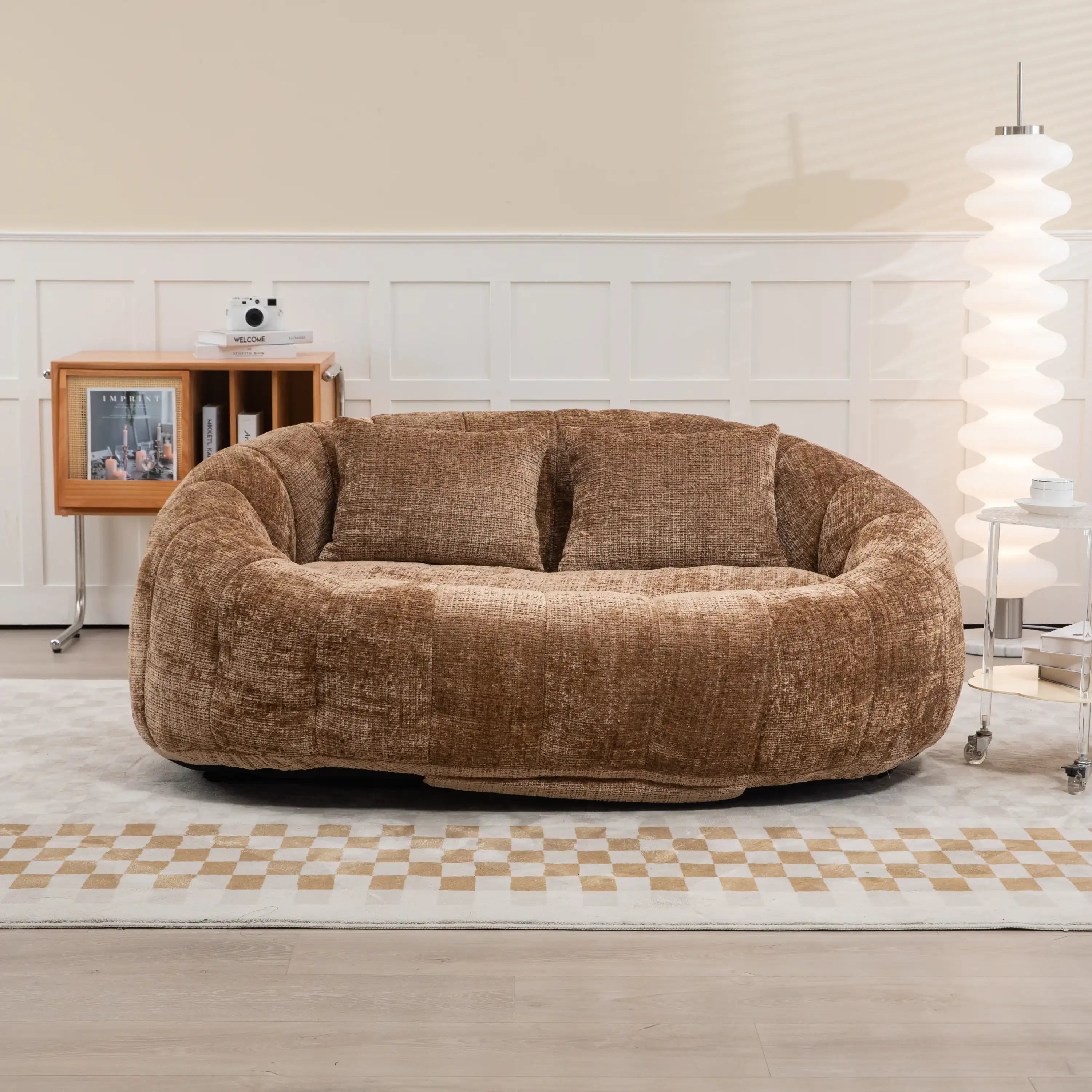 COOLMORE Bean Bag sofa Lazy Sofa (Coffee chenille) - Best Buy Furniture